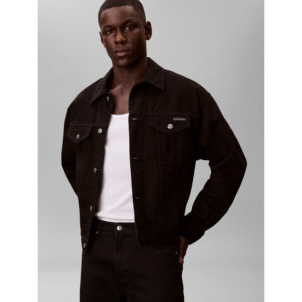 Veste trucker denim classic 90s noir, CALVIN KLEIN JEANS