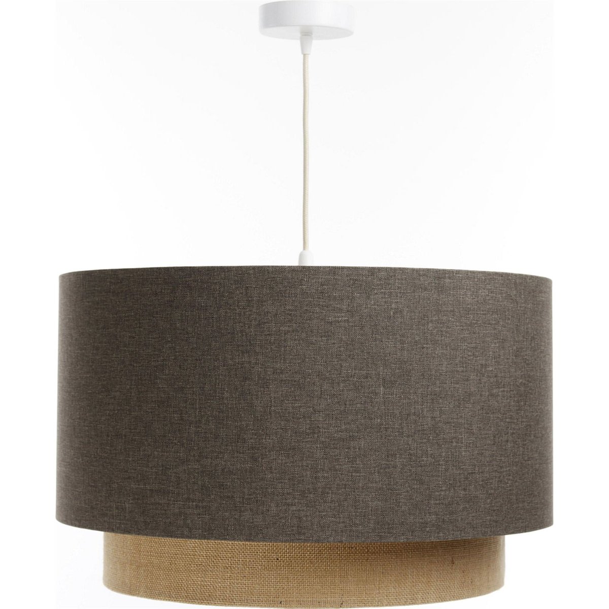 Suspension ronde en tissu style boho Elegant beige crème texturé, BPS KONCEPT