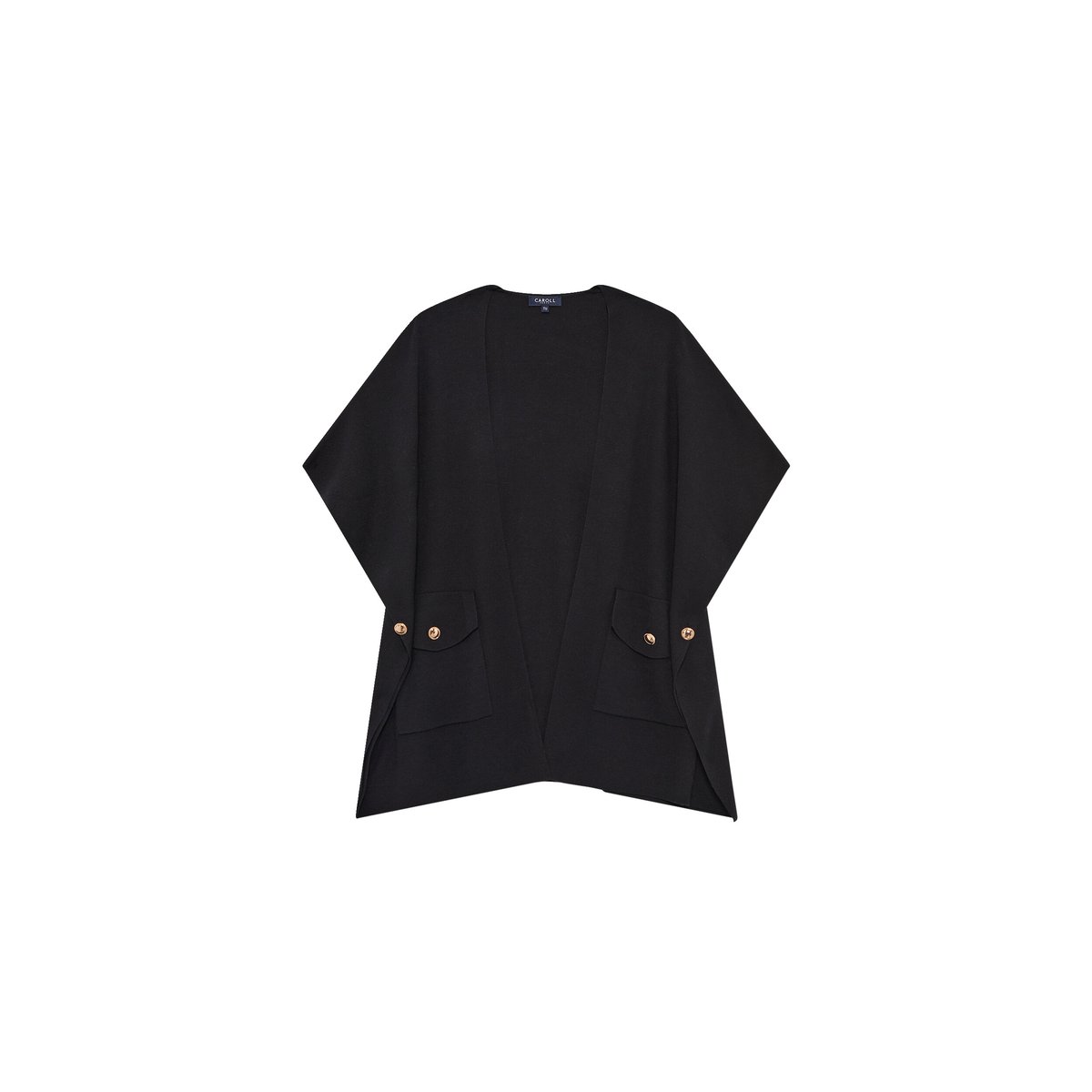 Poncho ample sans col HEGIL noir, CAROLL
