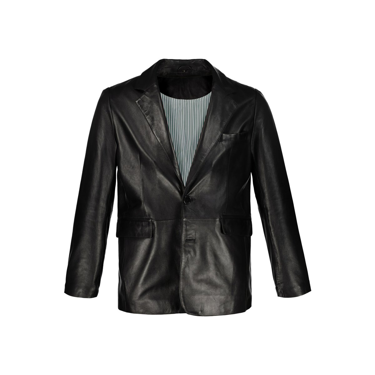 Veste en cuir véritable noir, JP1880
