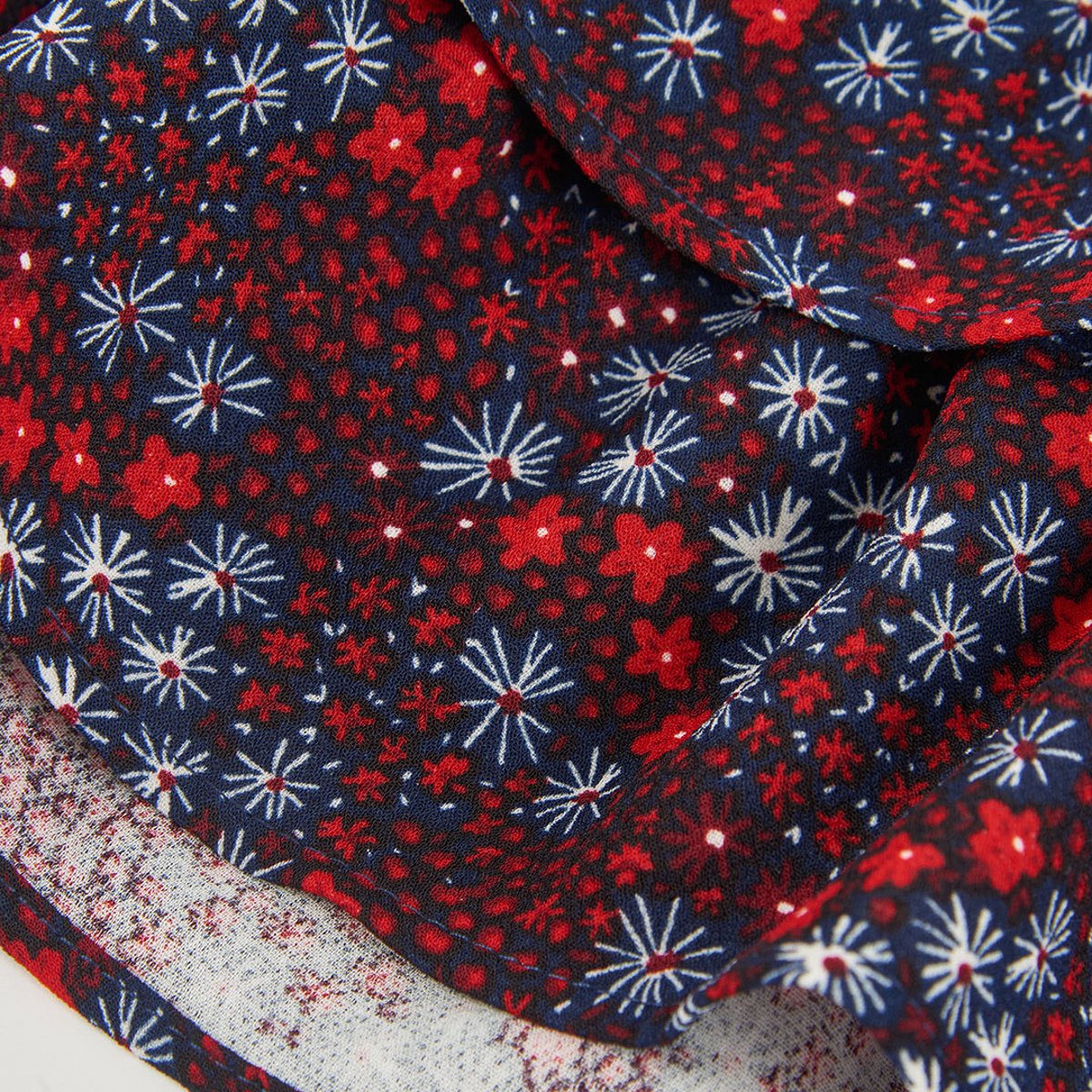 Jupe imprimé fleurs à volants multicolore, BOBOLI