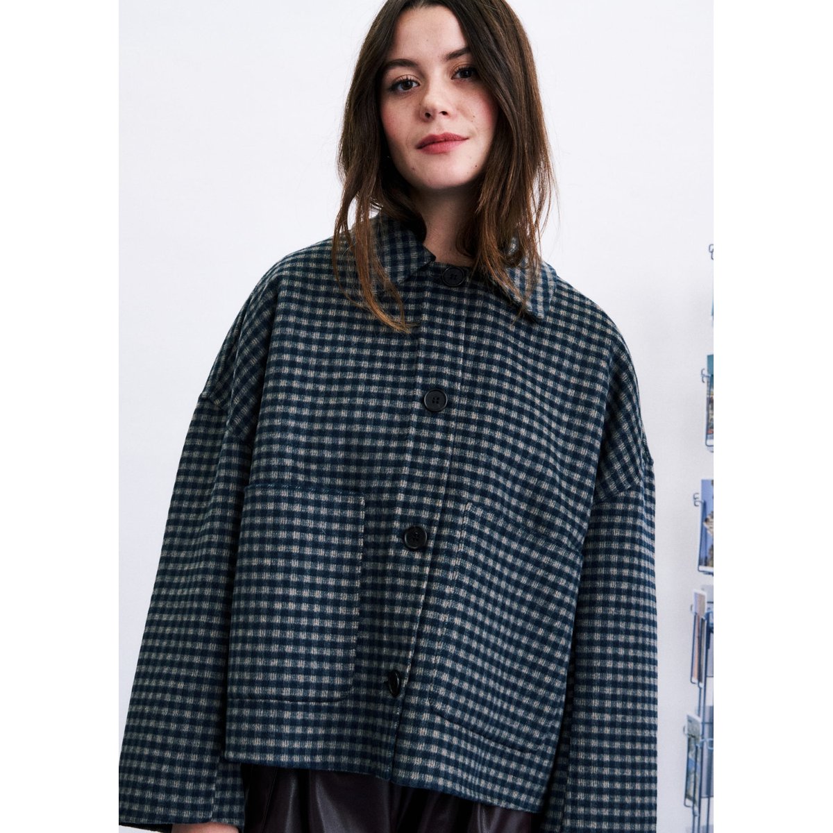 Manteau Sheffield en laine SHEFFIELD bleu marine, FRNCH