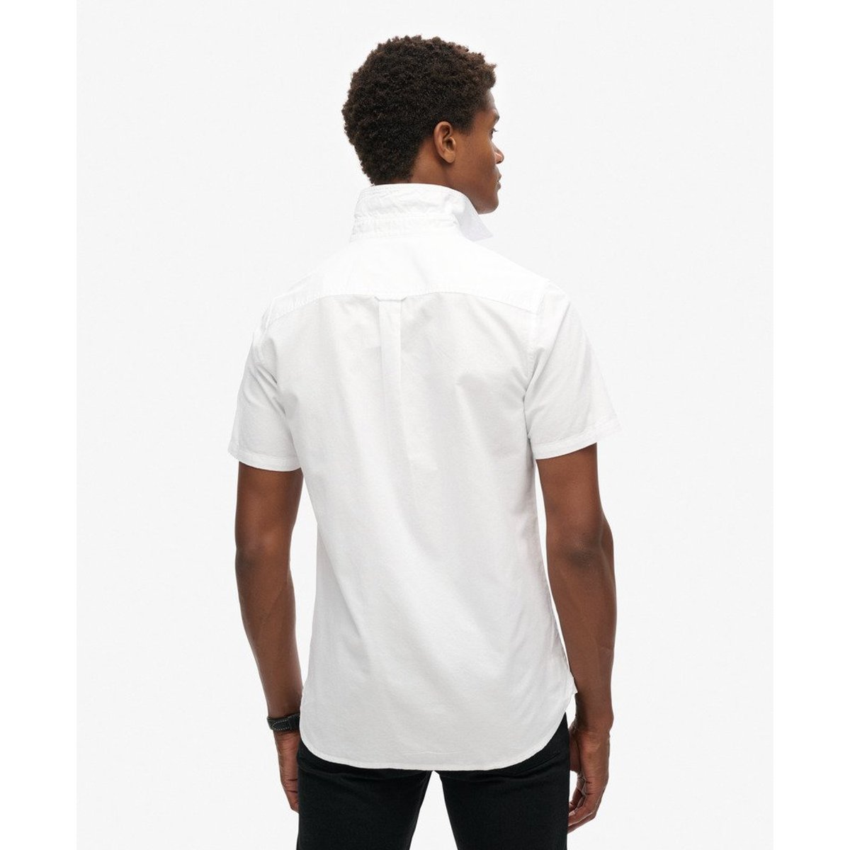 Chemise Oxford à manches courtes optic, SUPERDRY