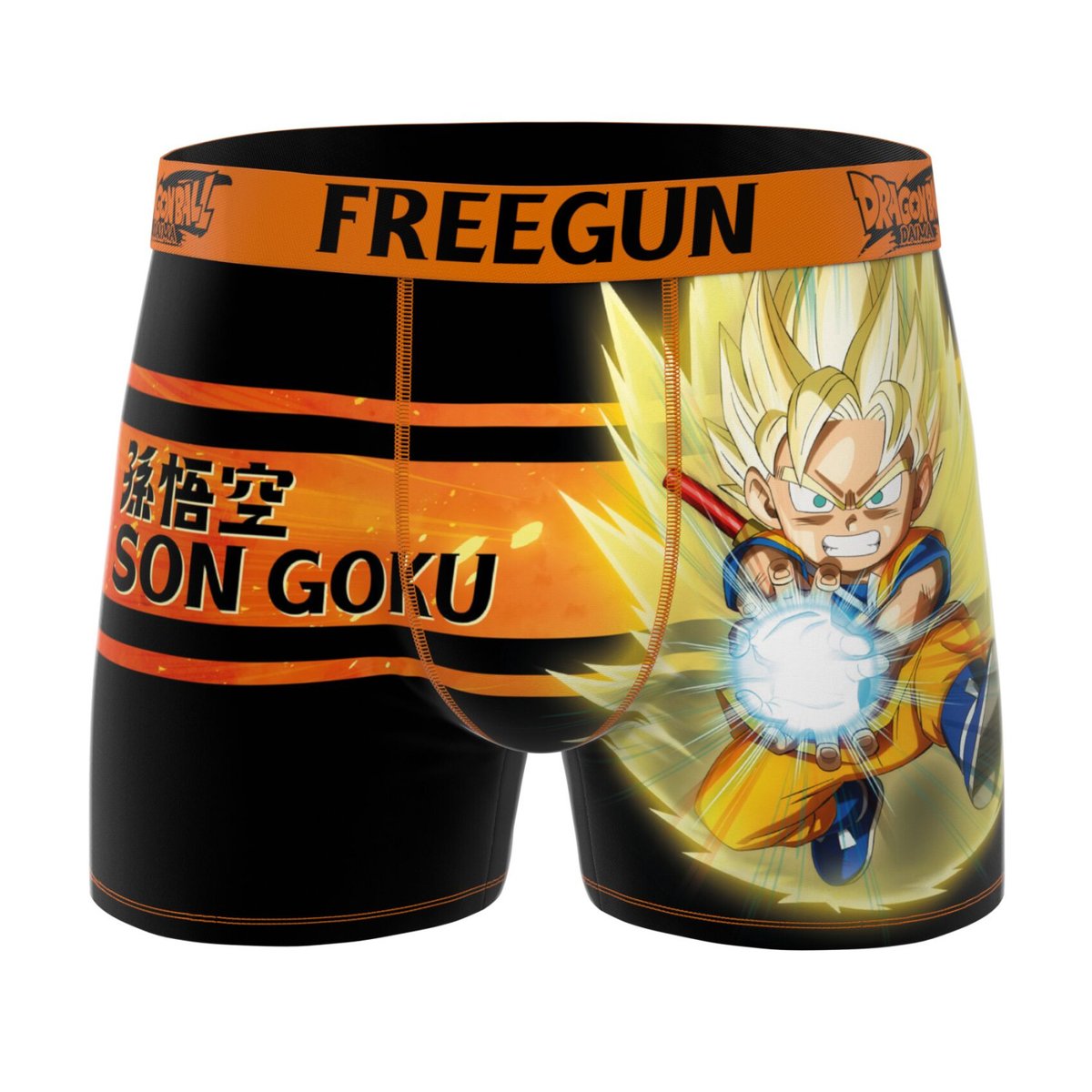 Lot De 3 Boxers Dragon Ball Daima orange/bleu/noir/vert/jaune, FREEGUN