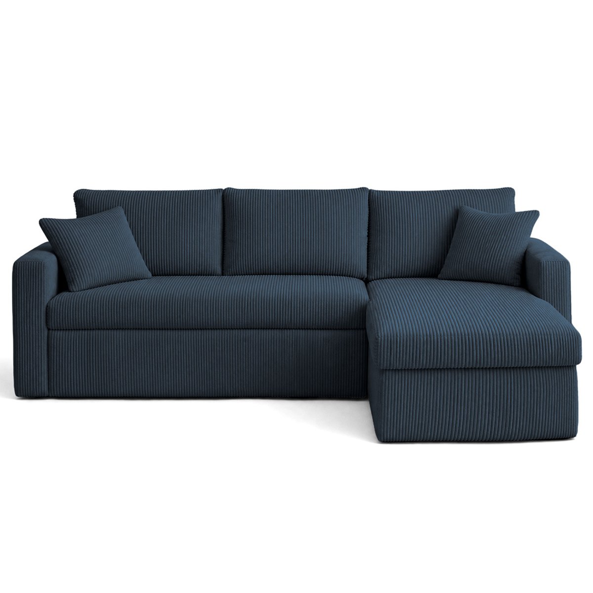 Canapé d'angle convertible 4 places, CYRUS bleu, BEST MOBILIER