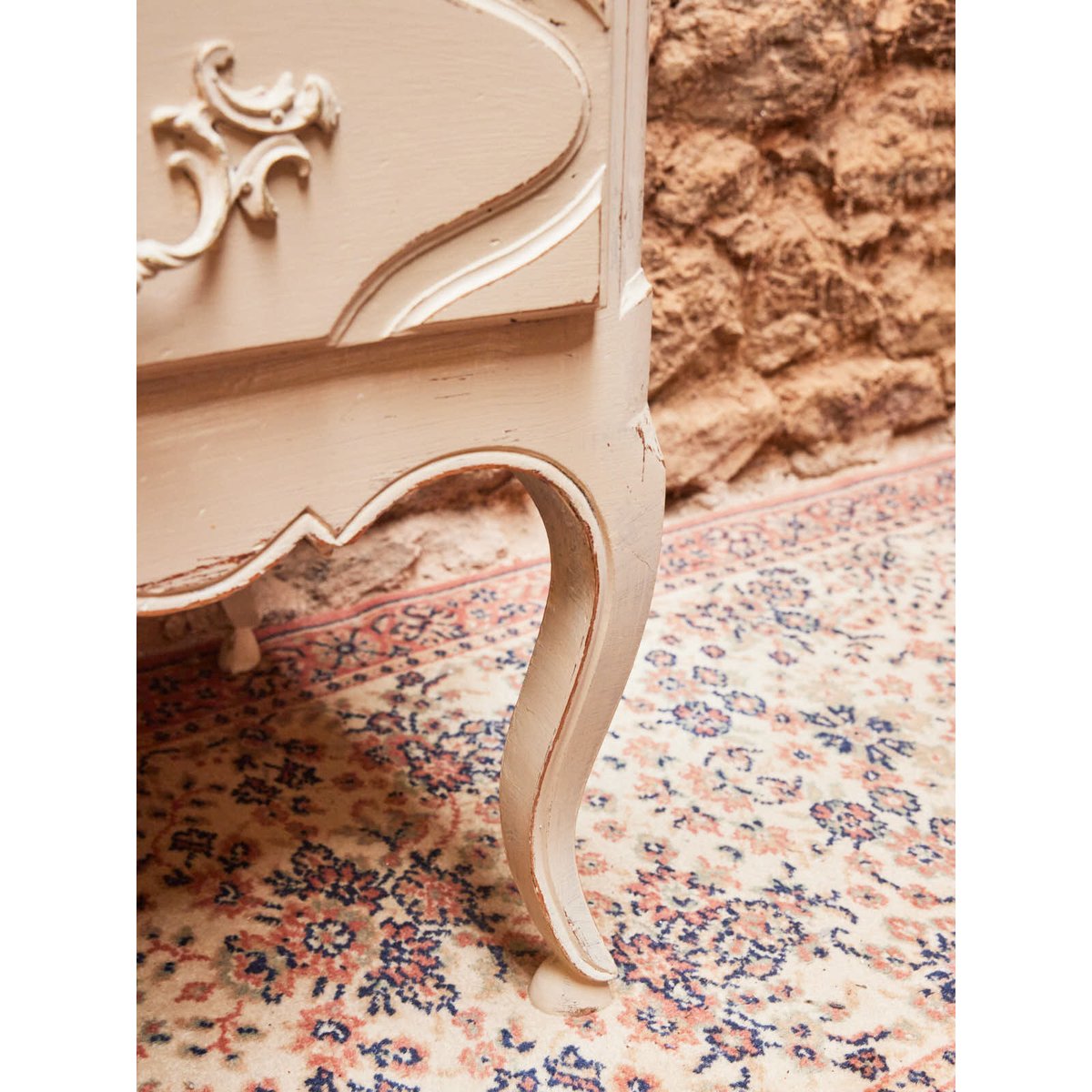 Commode en bois Garance N°673 - Bon état blanc, DEBONGOUT