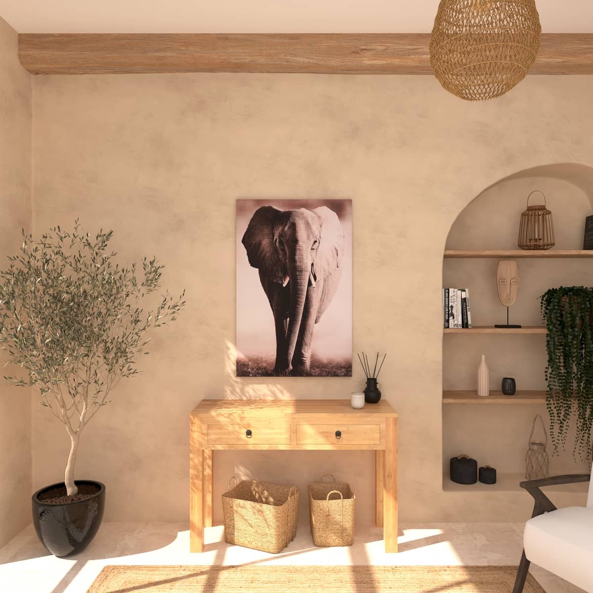 Toile imprimée ANIMAUX multicolore, ATMOSPHERA