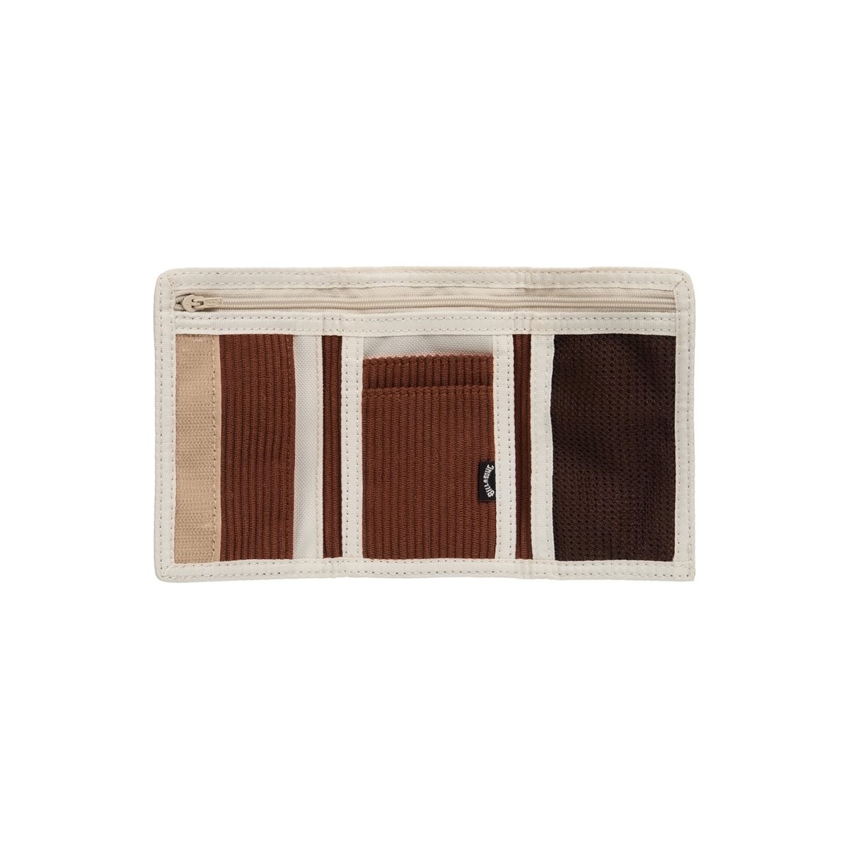 Portefeuille en velours côtelé TRIBONG blanc tortoise shell, BILLABONG