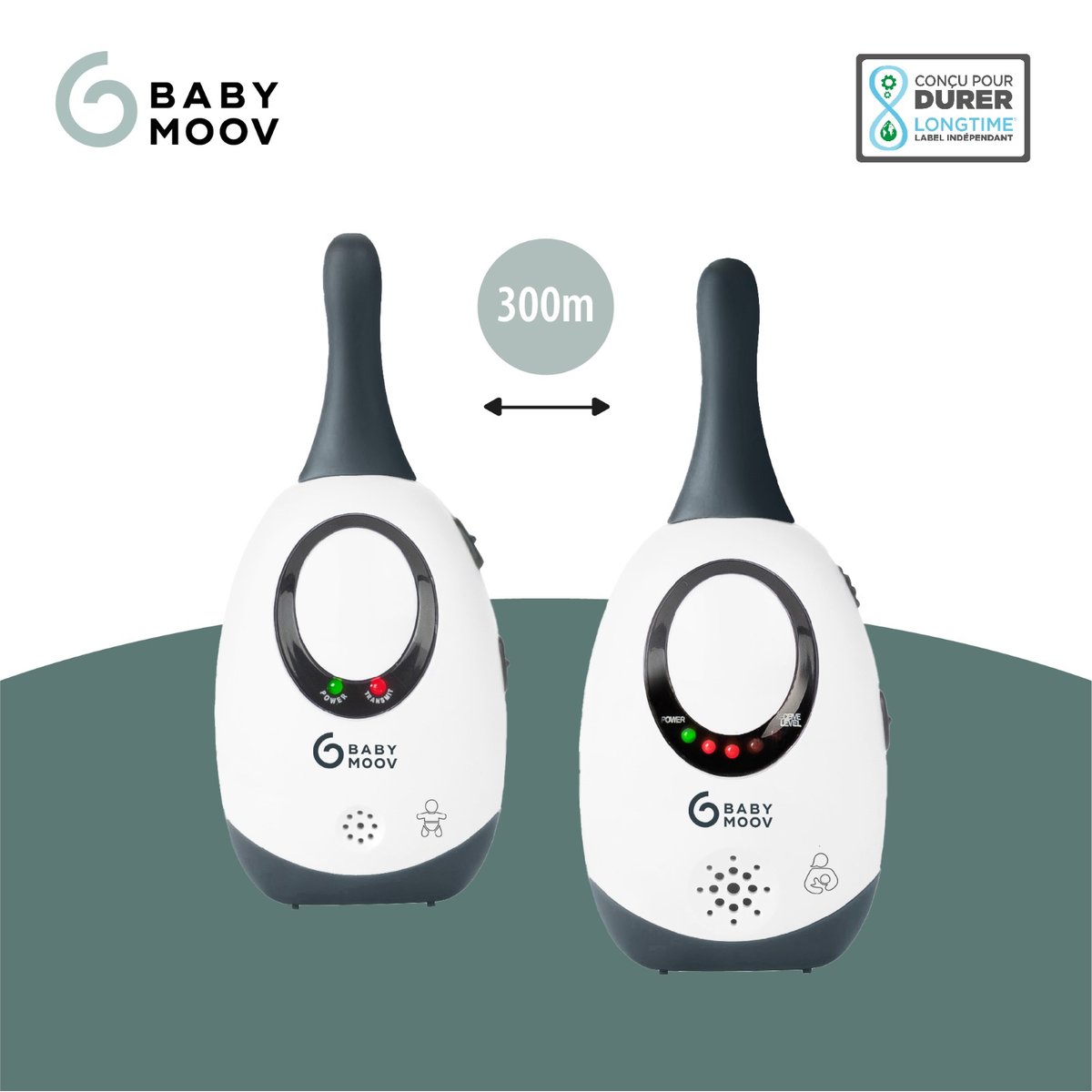 Babyphone audio Simply Care blanc, BABYMOOV