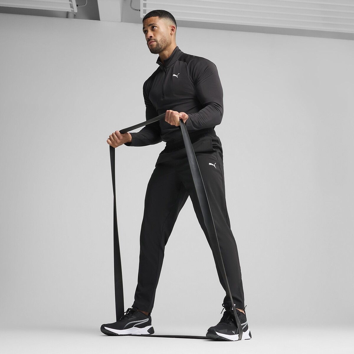 Pantalon tapered, training noir, PUMA