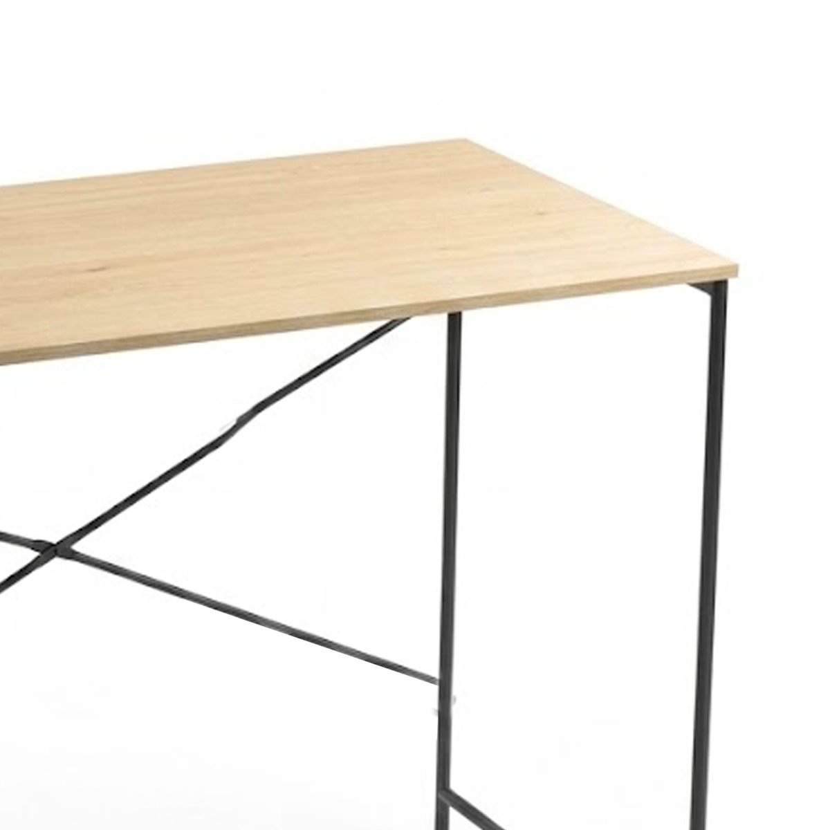 Bureau en bois et métal noir 100x60x74cm bois, WADIGA