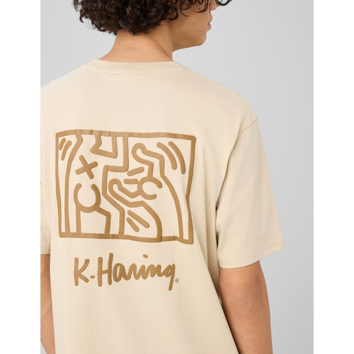 T-shirt licence keith haring blanc cassé, BZB