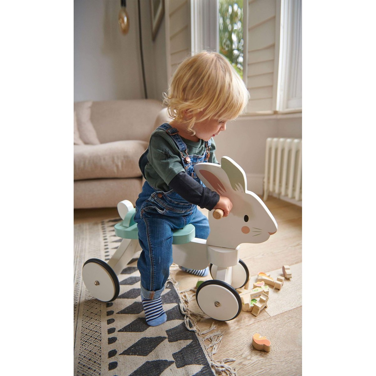 Porteur blanc, bleu, TENDER LEAF TOYS