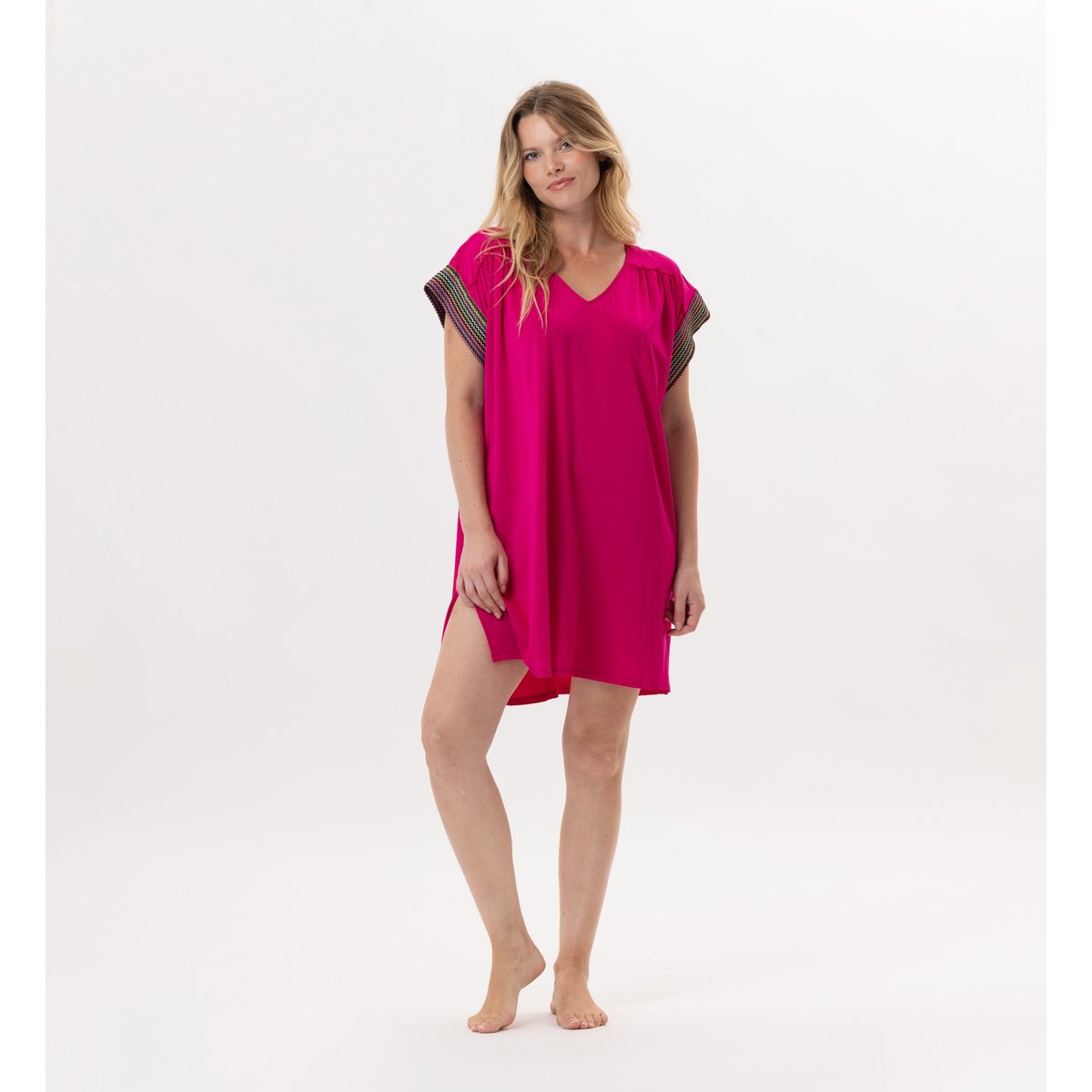 Kaftan en jersey PAMPELONNE 940 rose, LE CHAT