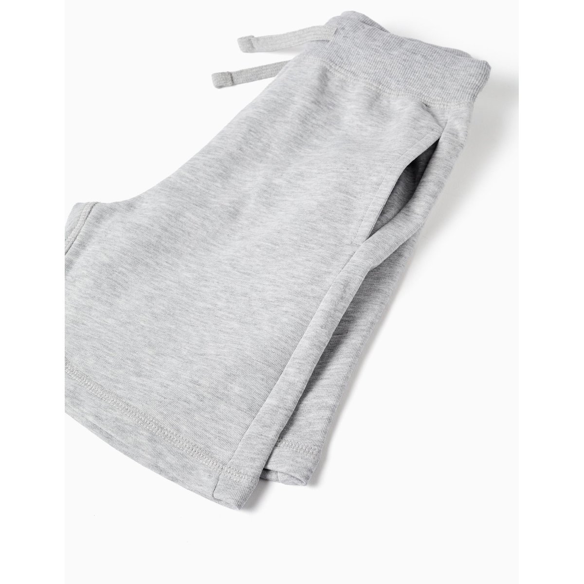 Short en molleton avec cordon de serrage et poches latérales gris clair, ZIPPY