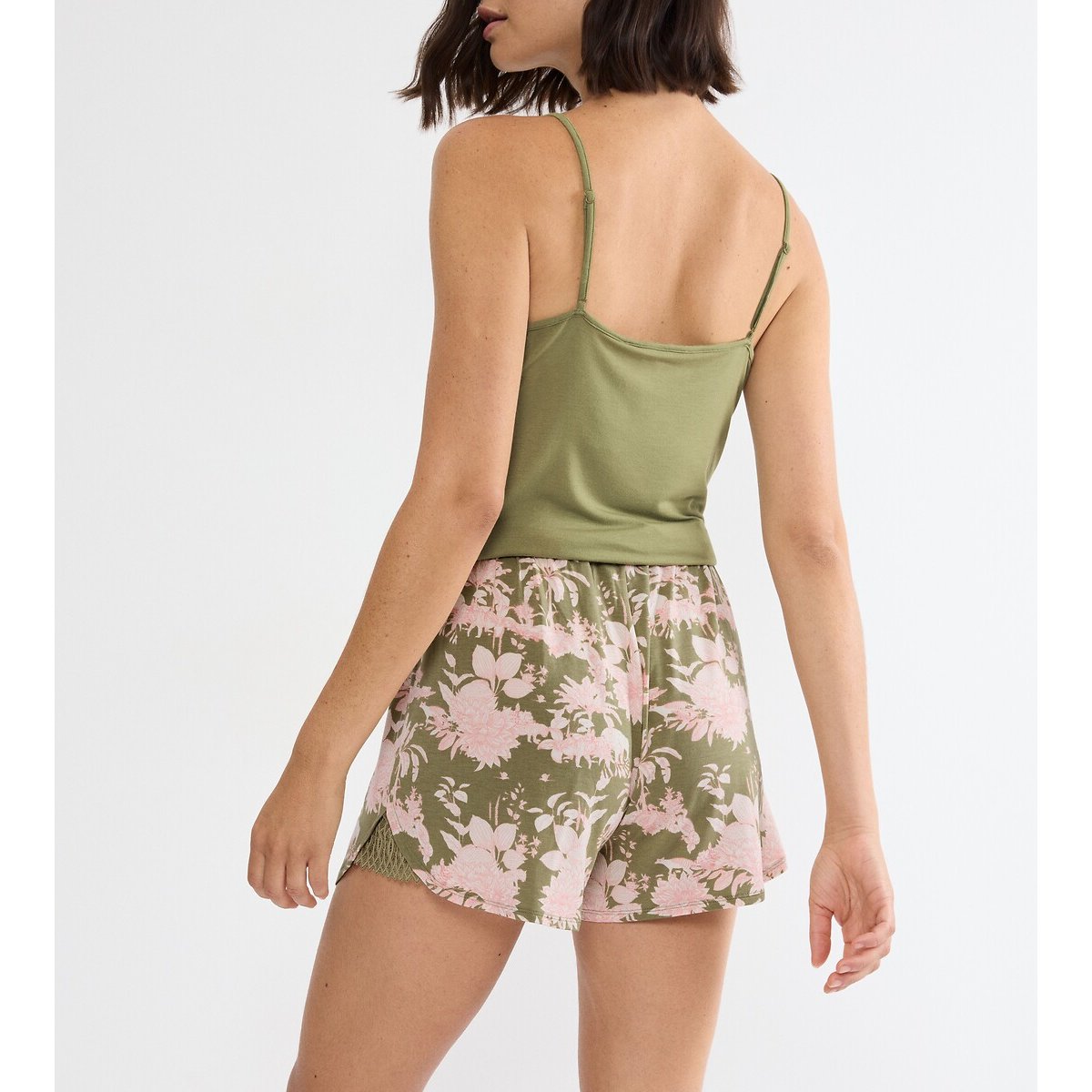 Aura Spotlight Printed Shorts khaki floral print, TRIUMPH