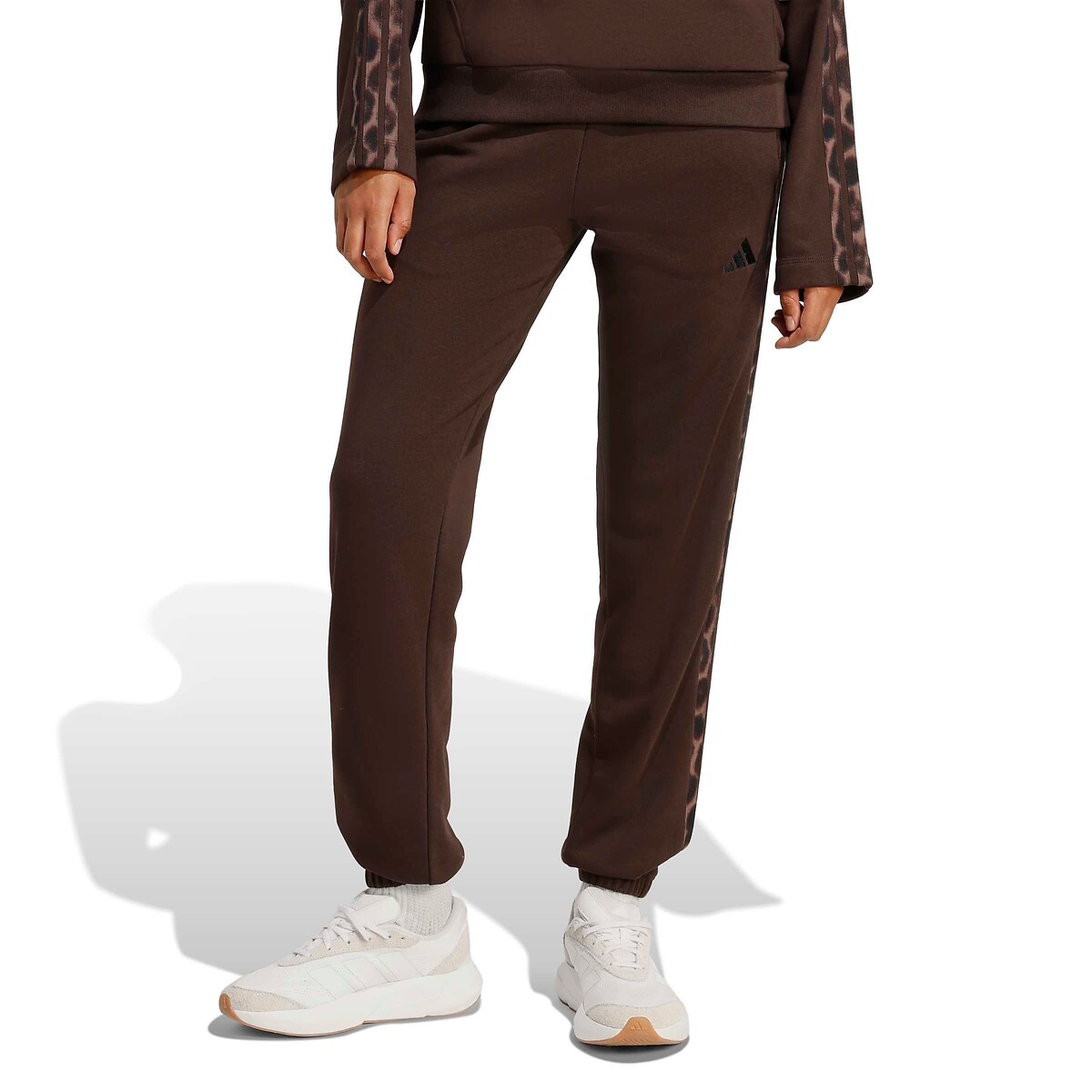Pantalon en molleton Essentials 3 stripes imprimé léopard marron/léopard, ADIDAS SPORTSWEAR
