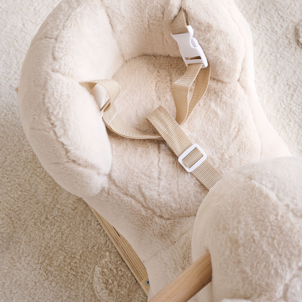 Cheval à bascule lapi beige, PETITE AMELIE