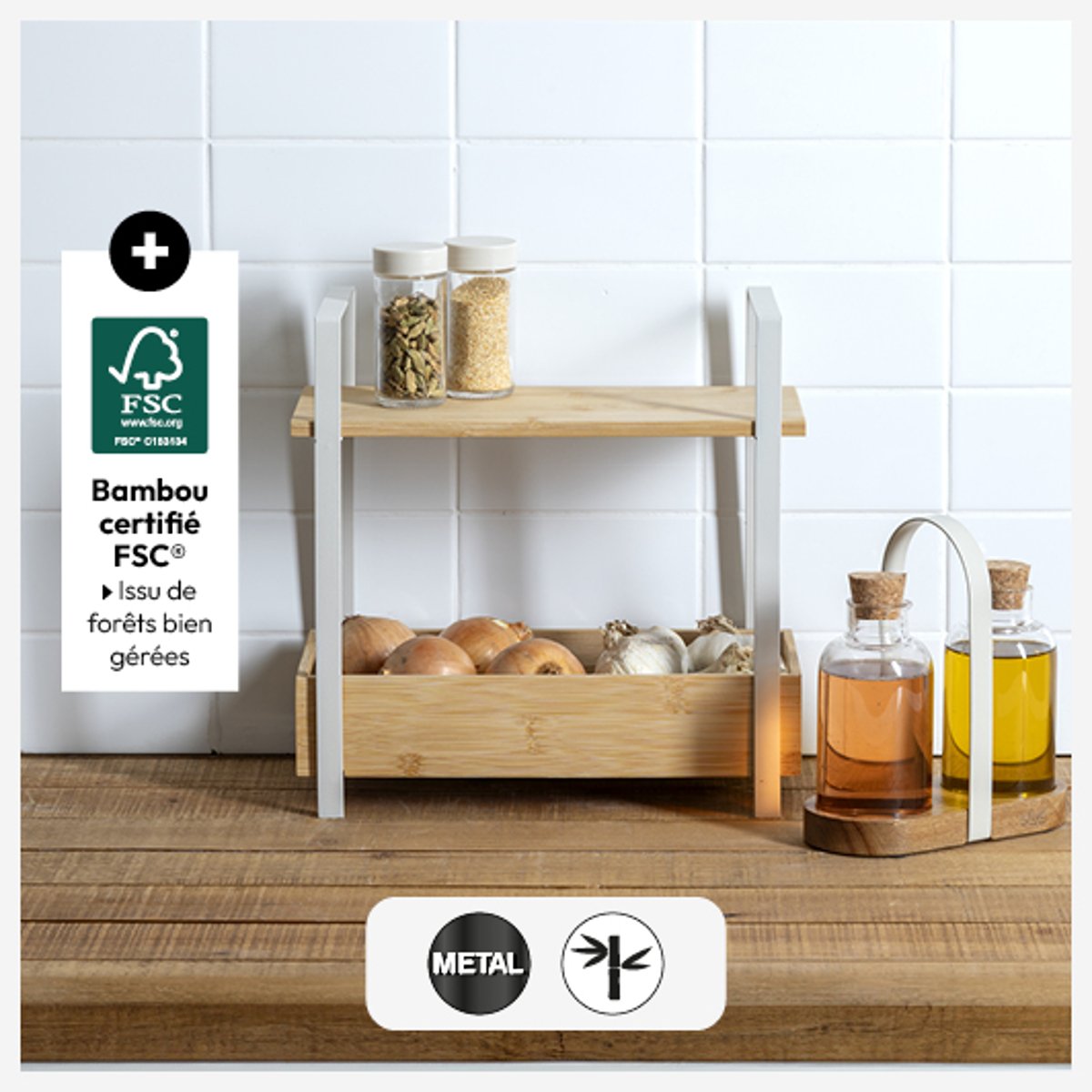 Etagère cube ORDERA beige, 5FIVE SIMPLY SMART