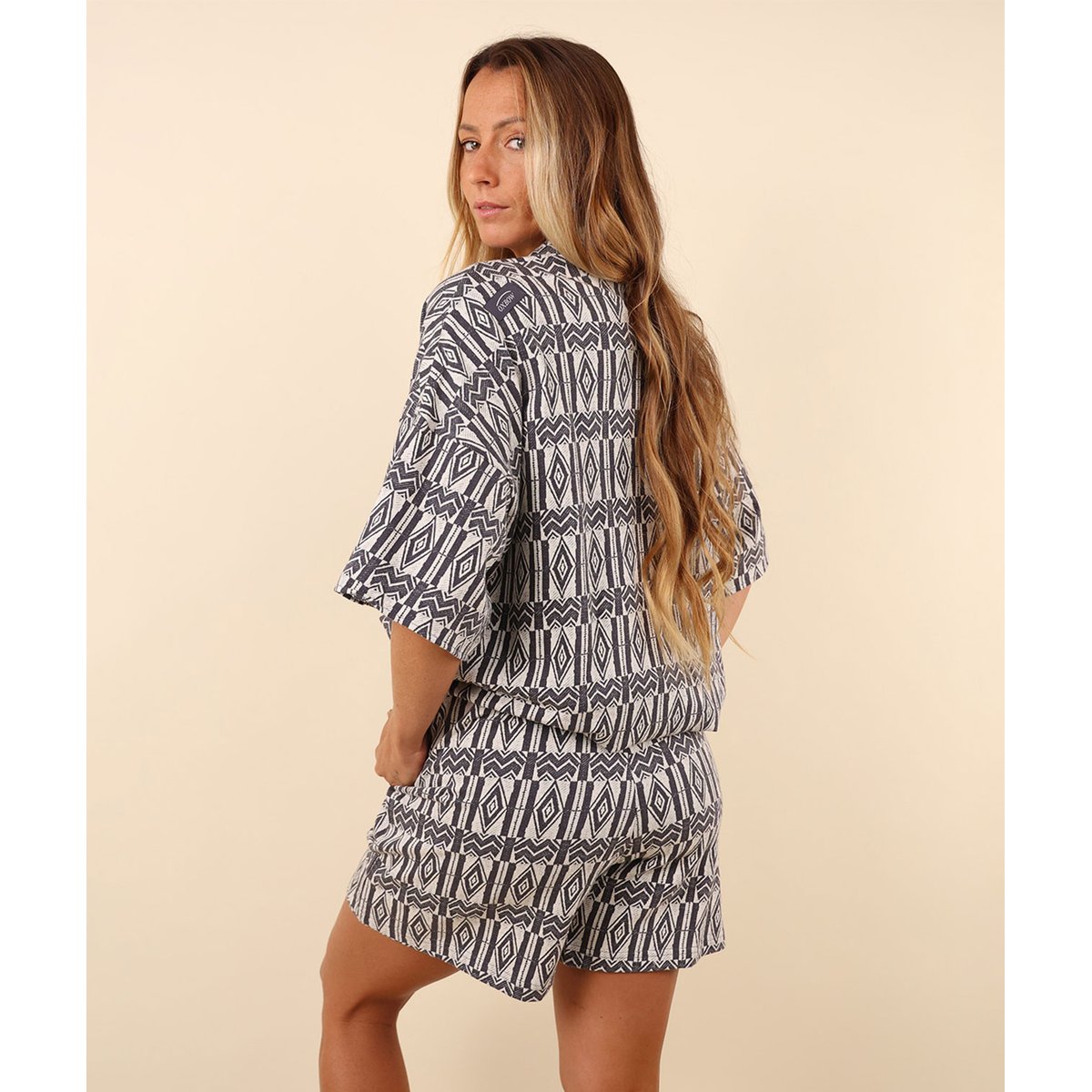 Chemise jacquard MIHAJA graphite, OXBOW