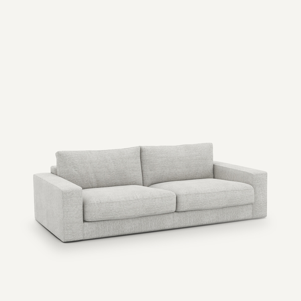 Canapé convertible toile jaspée, Skander gris/blanc, AM.PM