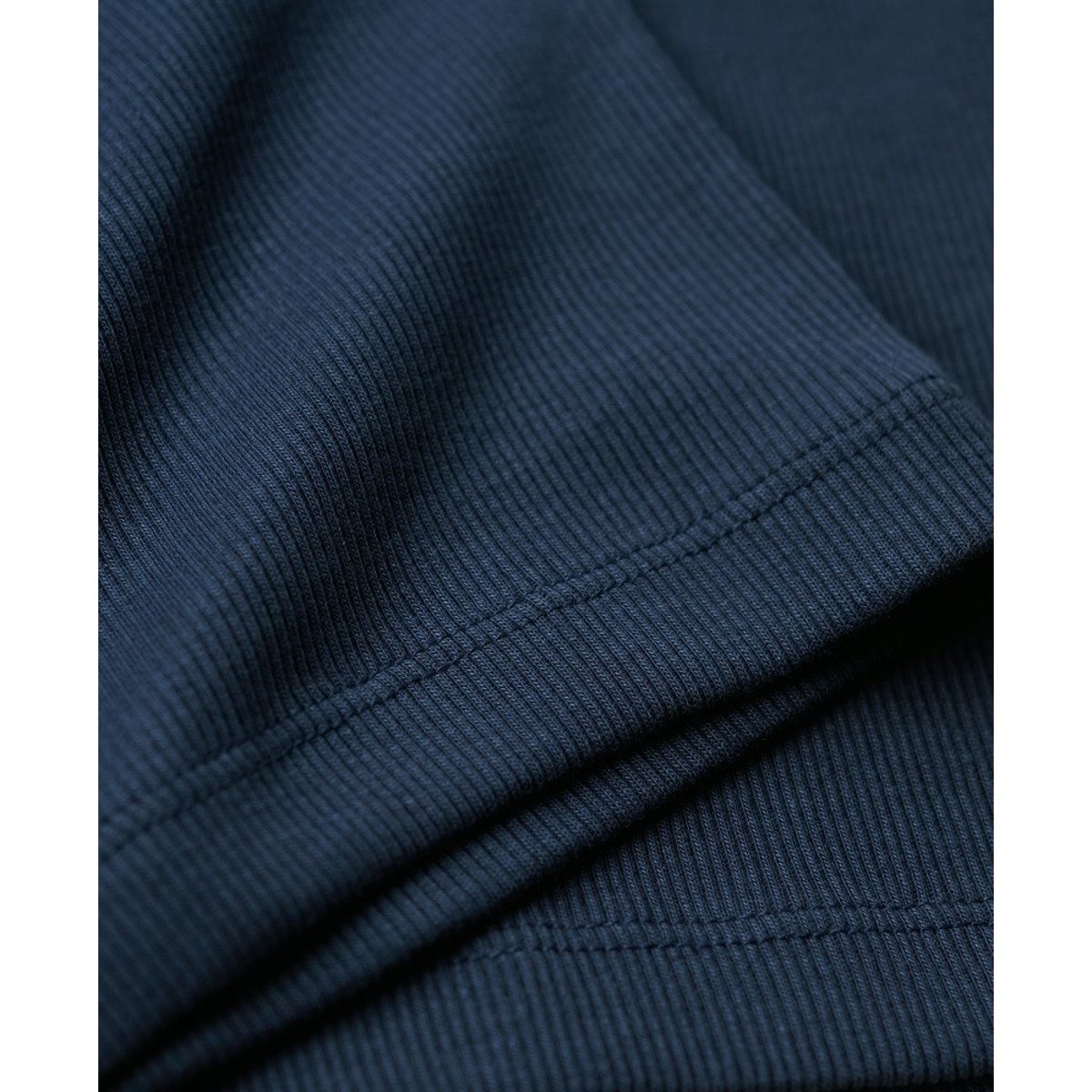 Robe moulante mi-longue côtelée bleu marine profond, SUPERDRY