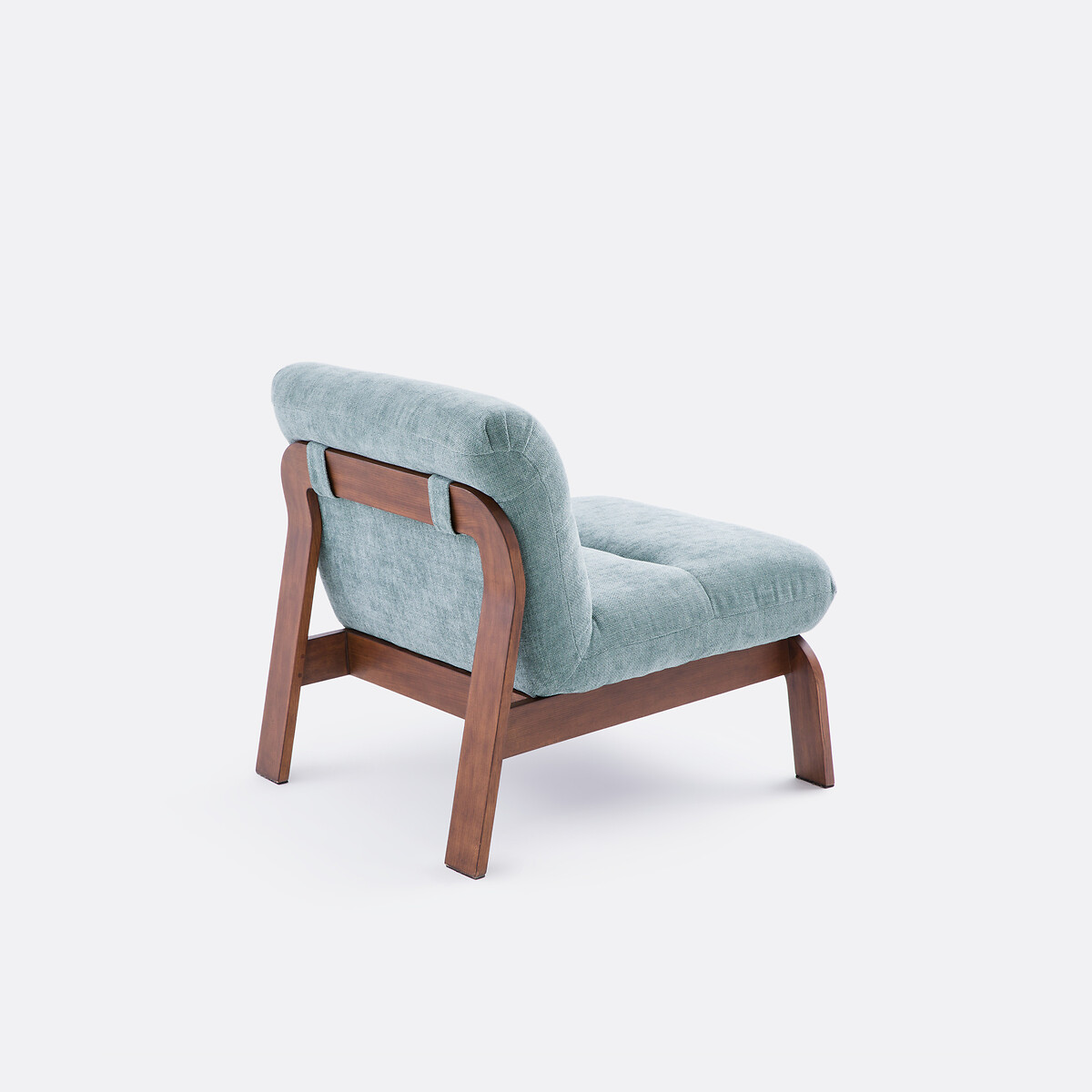 Niedriger gepolsterter Sessel, TALET blau/holz, LA REDOUTE INTERIEURS