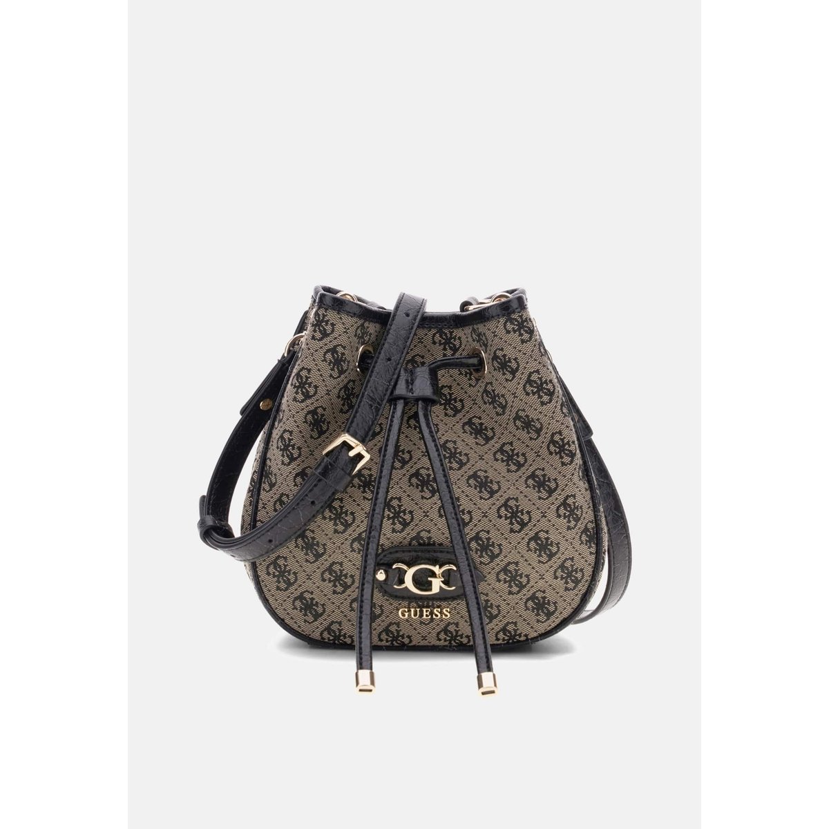 Samantha Logo Mini Bucket noir multi, GUESS
