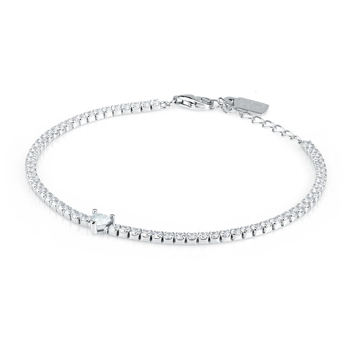 Bracelet SILVER argent, blanc, LA PETITE STORY
