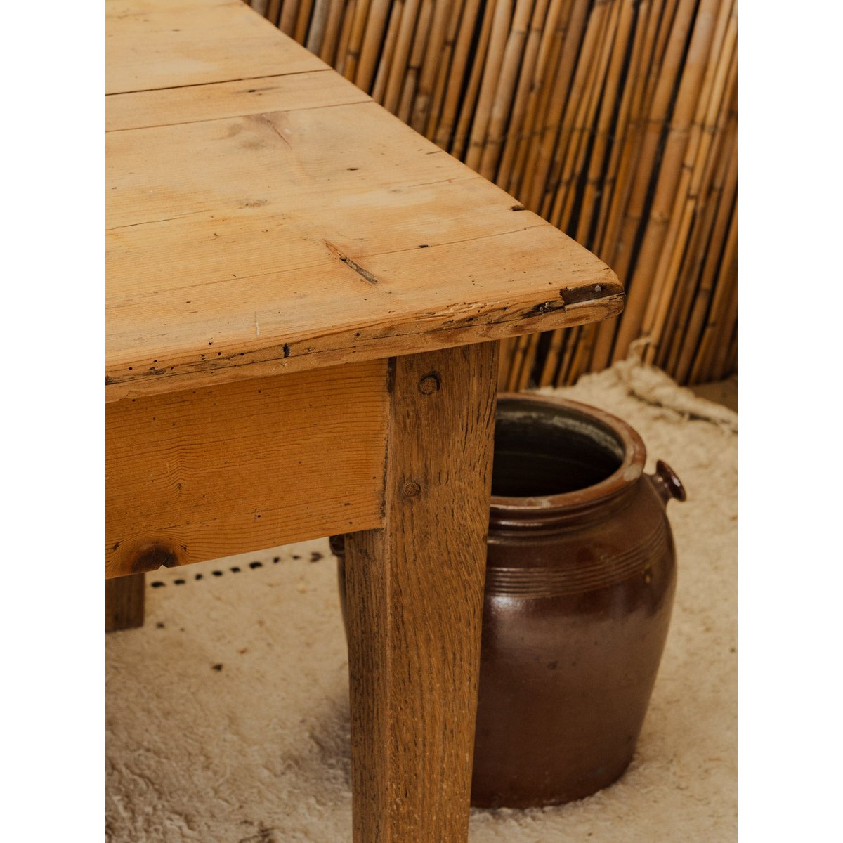 Table basse en bois Léonie N°1168 - Bon état bois clair, DEBONGOUT