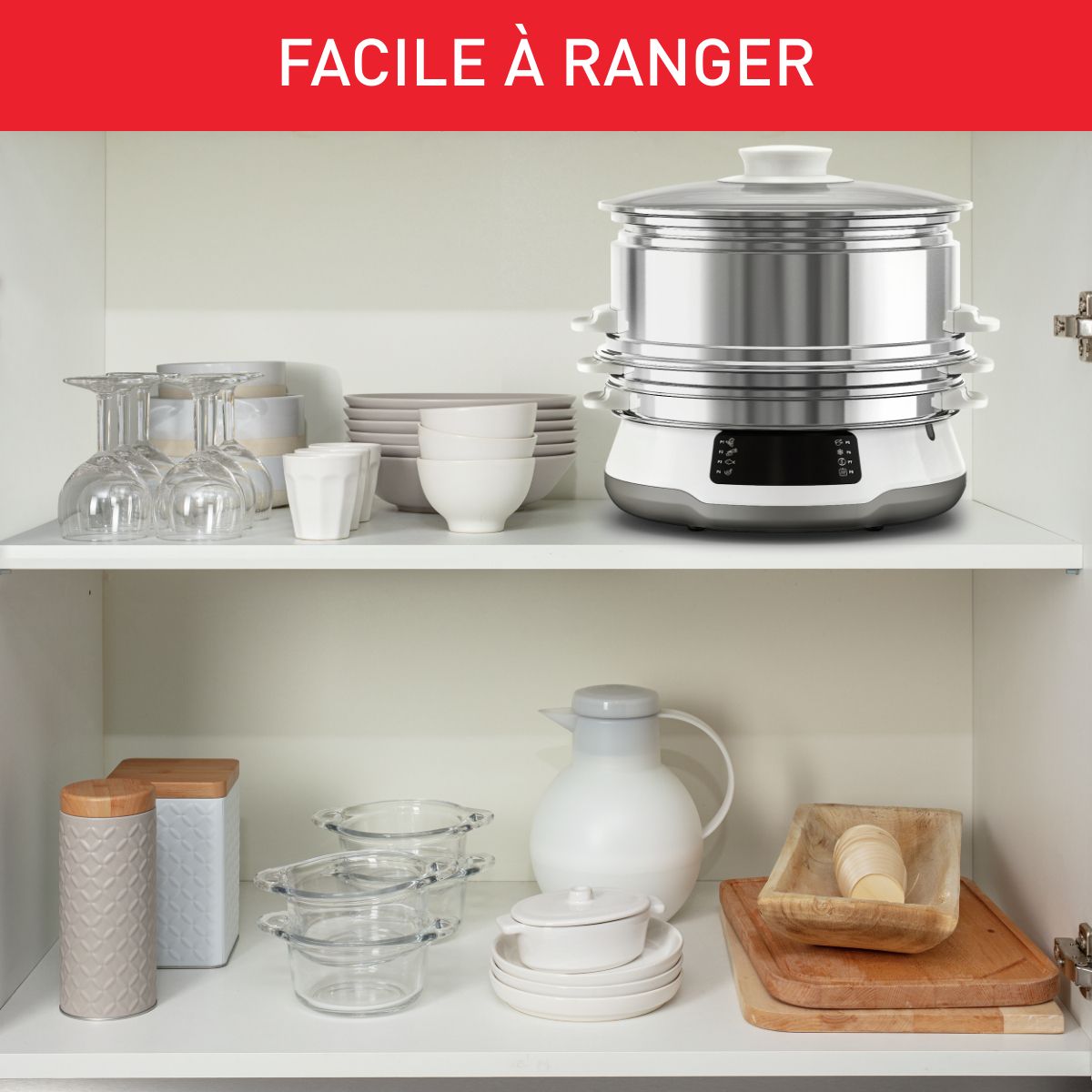 Cuiseur vapeur Convenient series deluxe VC502D10 couleur unique, TEFAL