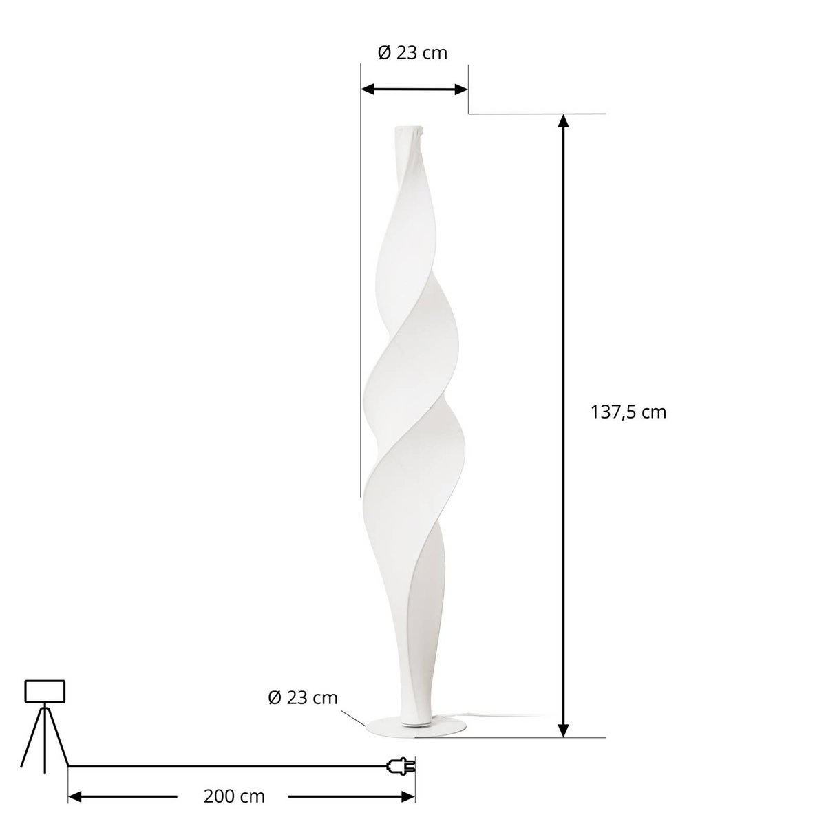 Lampadaire  designLED, Novelle blanc, LUCANDE