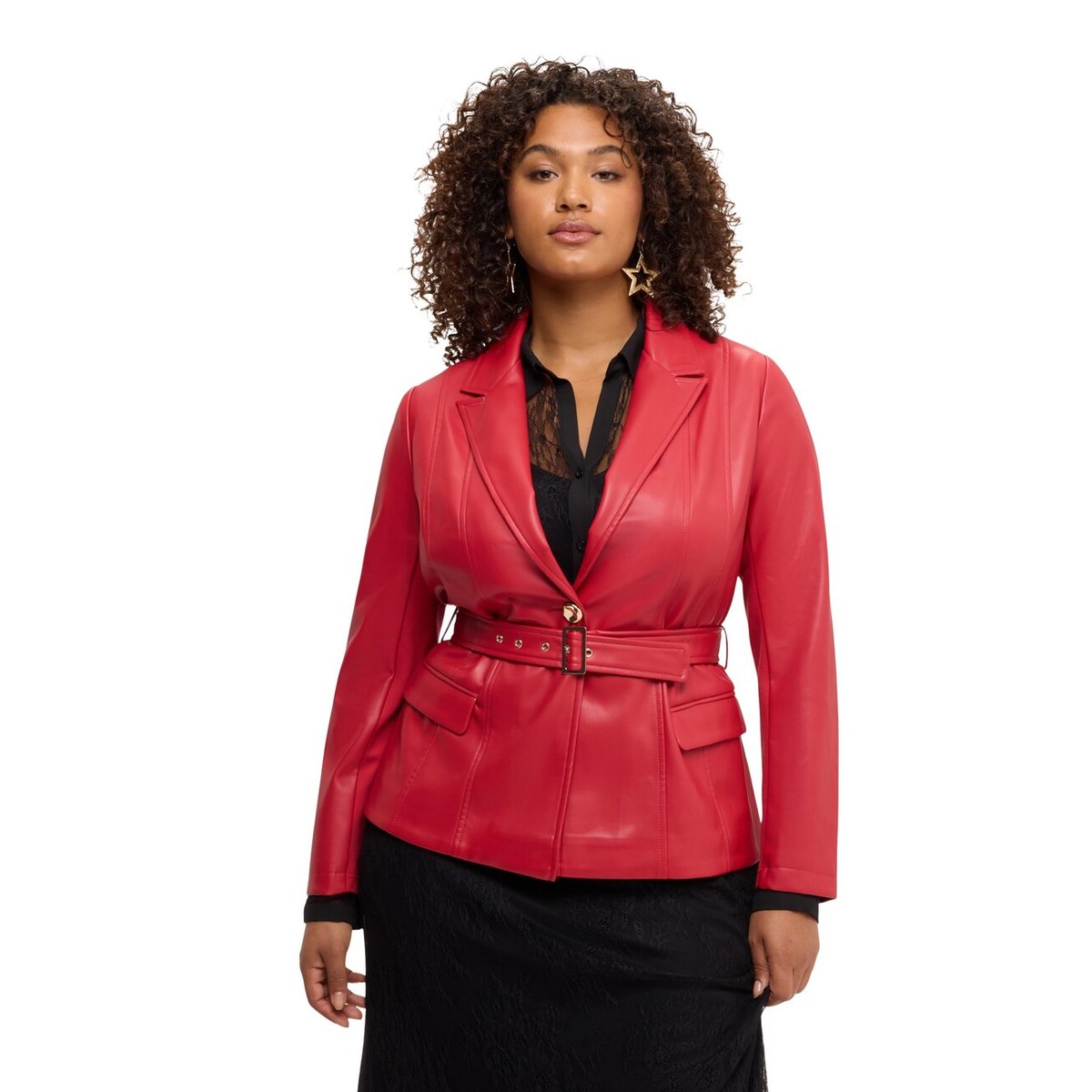Blazer avec ceinture rouge, FIORELLA RUBINO