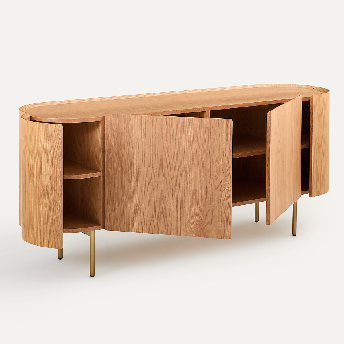 Buffet enfilade, en plaqué chêne, ASLEN chêne naturel, AM.PM