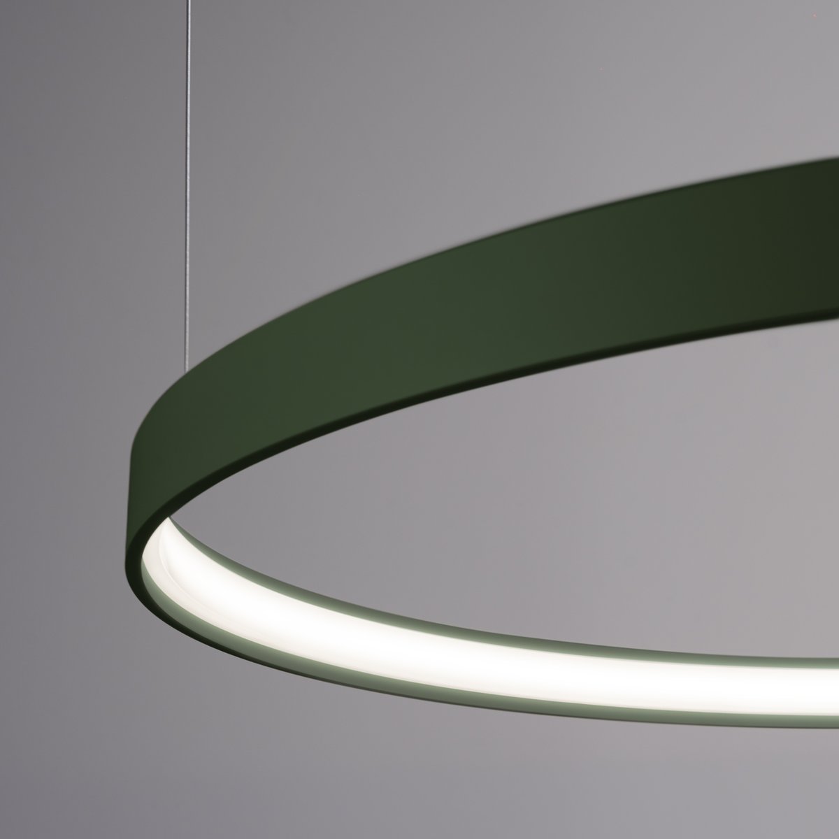 Lustre Aluminium Vert Olive LED 1 Rio vert olive, EDEN