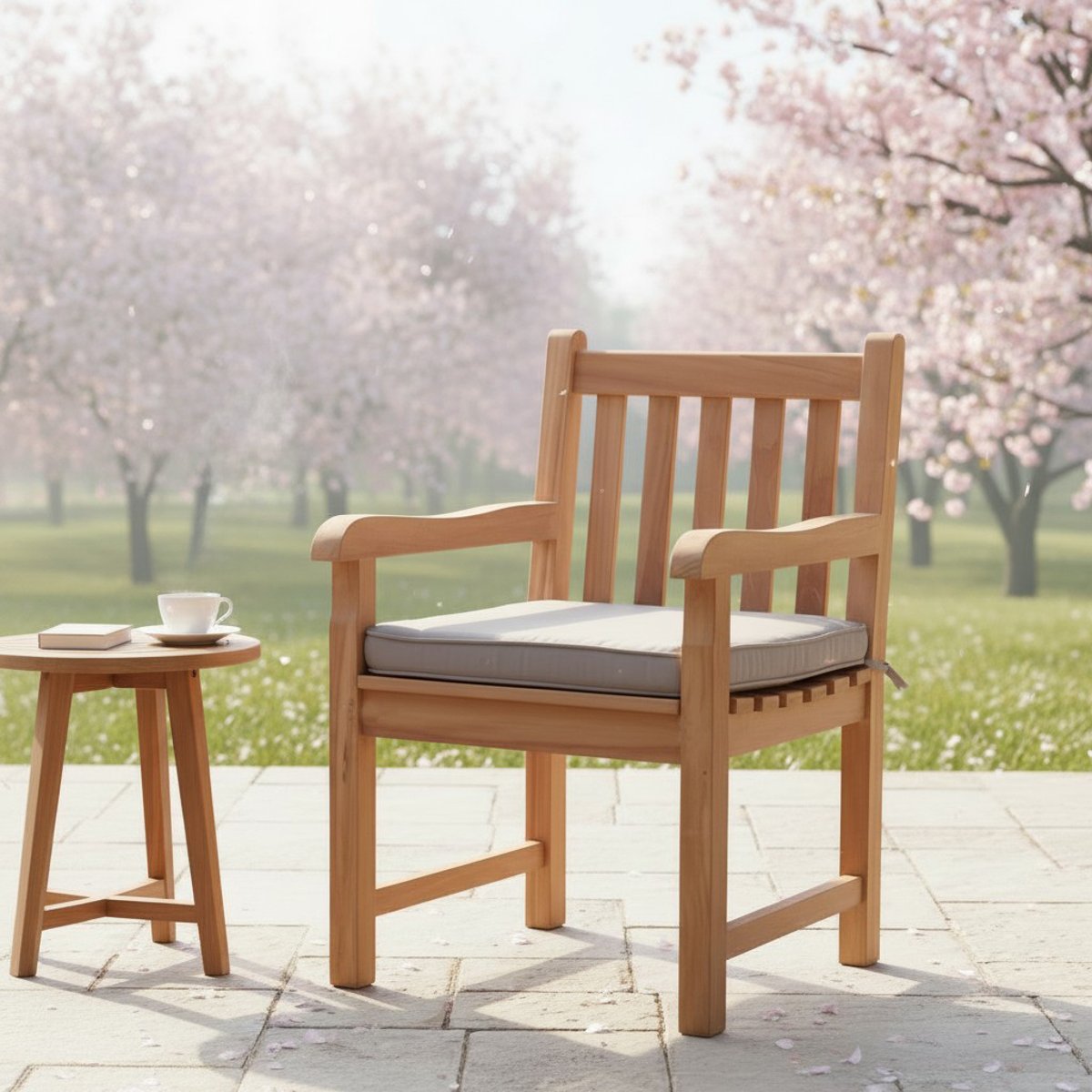 Fauteuil en teck massif Boston naturel, TECK ATTITUDE