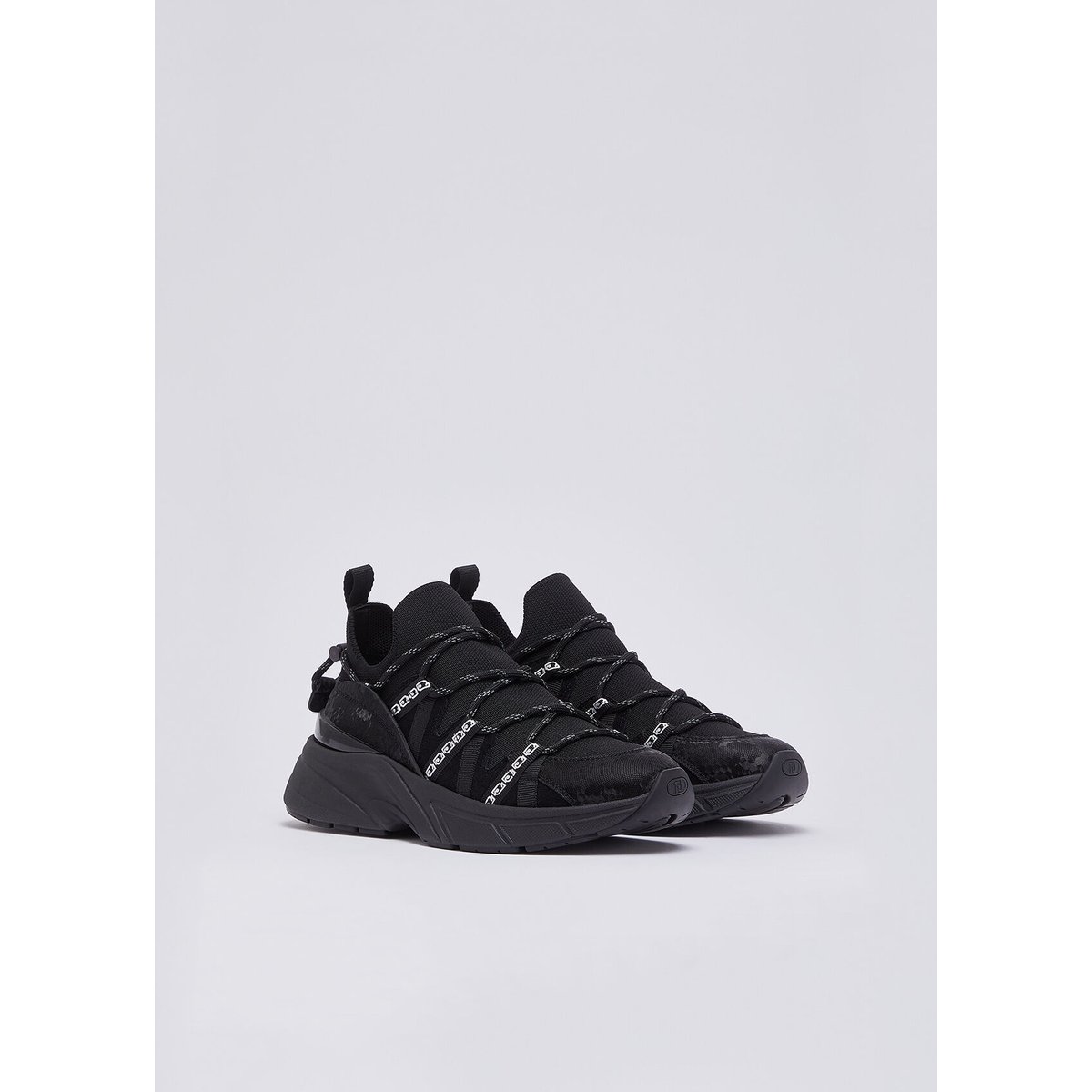 Sock-sneakers à imprimé python noir, LIU JO