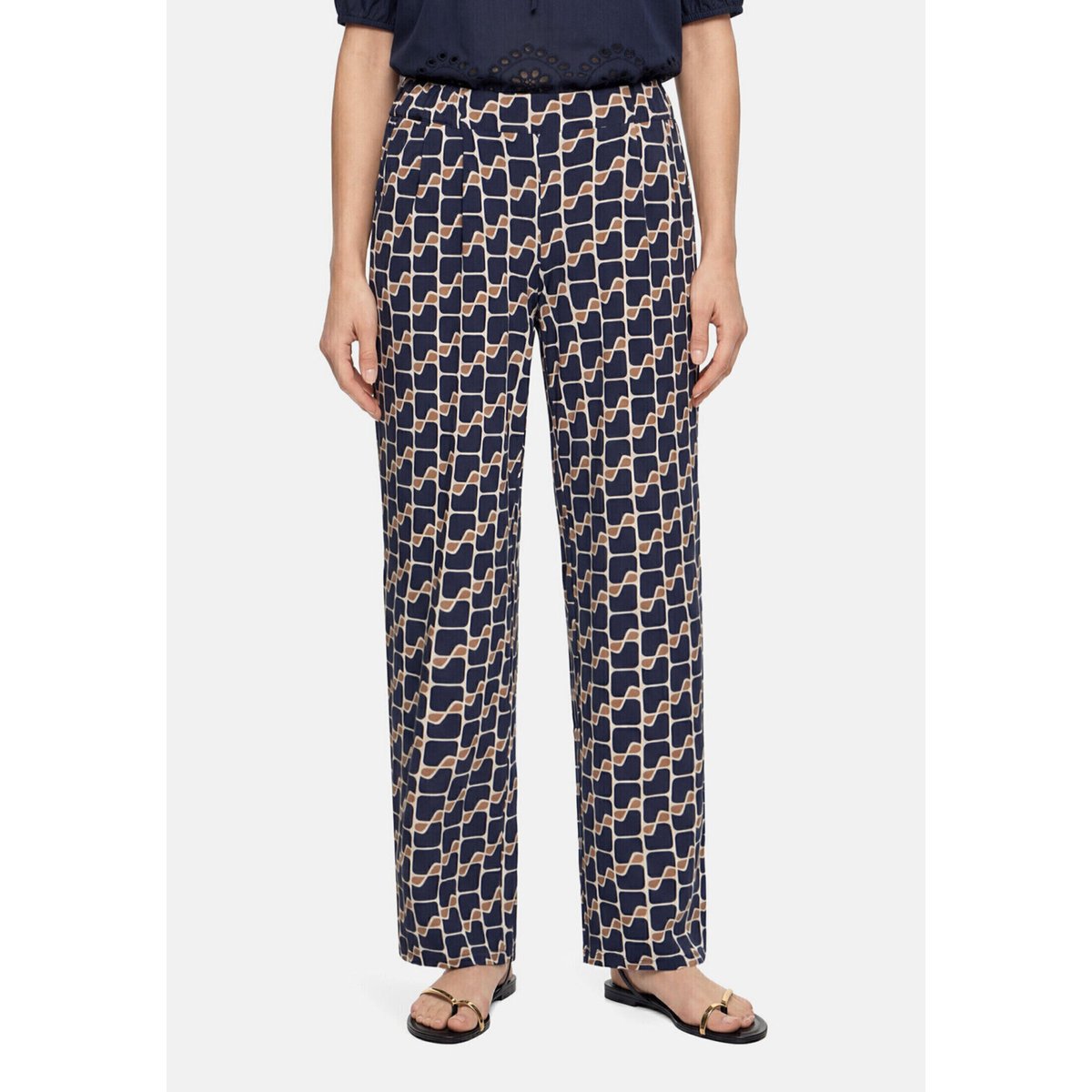 Pantalon à enfiler à poches extérieures dark blue/brown, BETTY BARCLAY