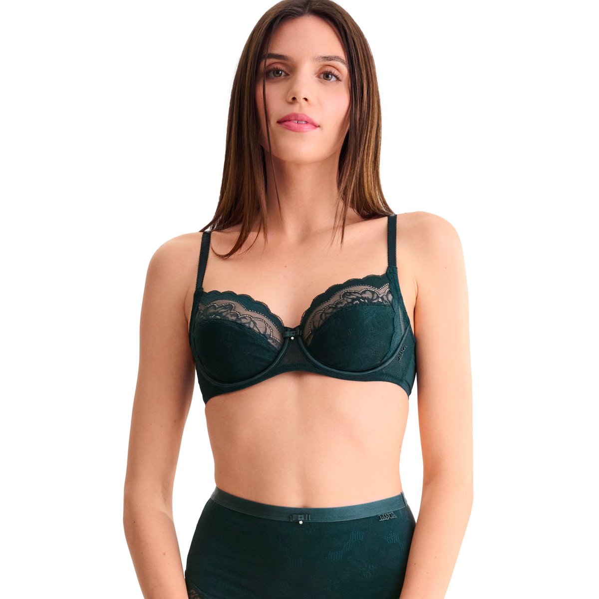 Soutien-gorge armaturé EVELYN B à E vert, LISCA