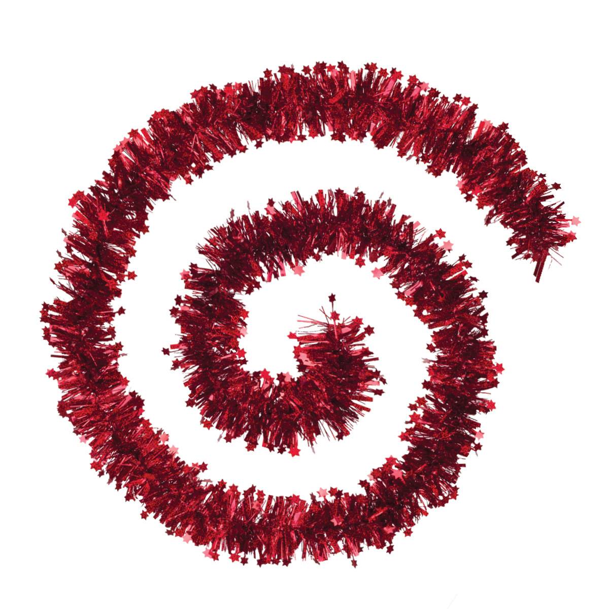 Guirlande étoiles laser 10 cm x 2m 6 plis rouge rouge, FEERIC LIGHTS & CHRISTMAS