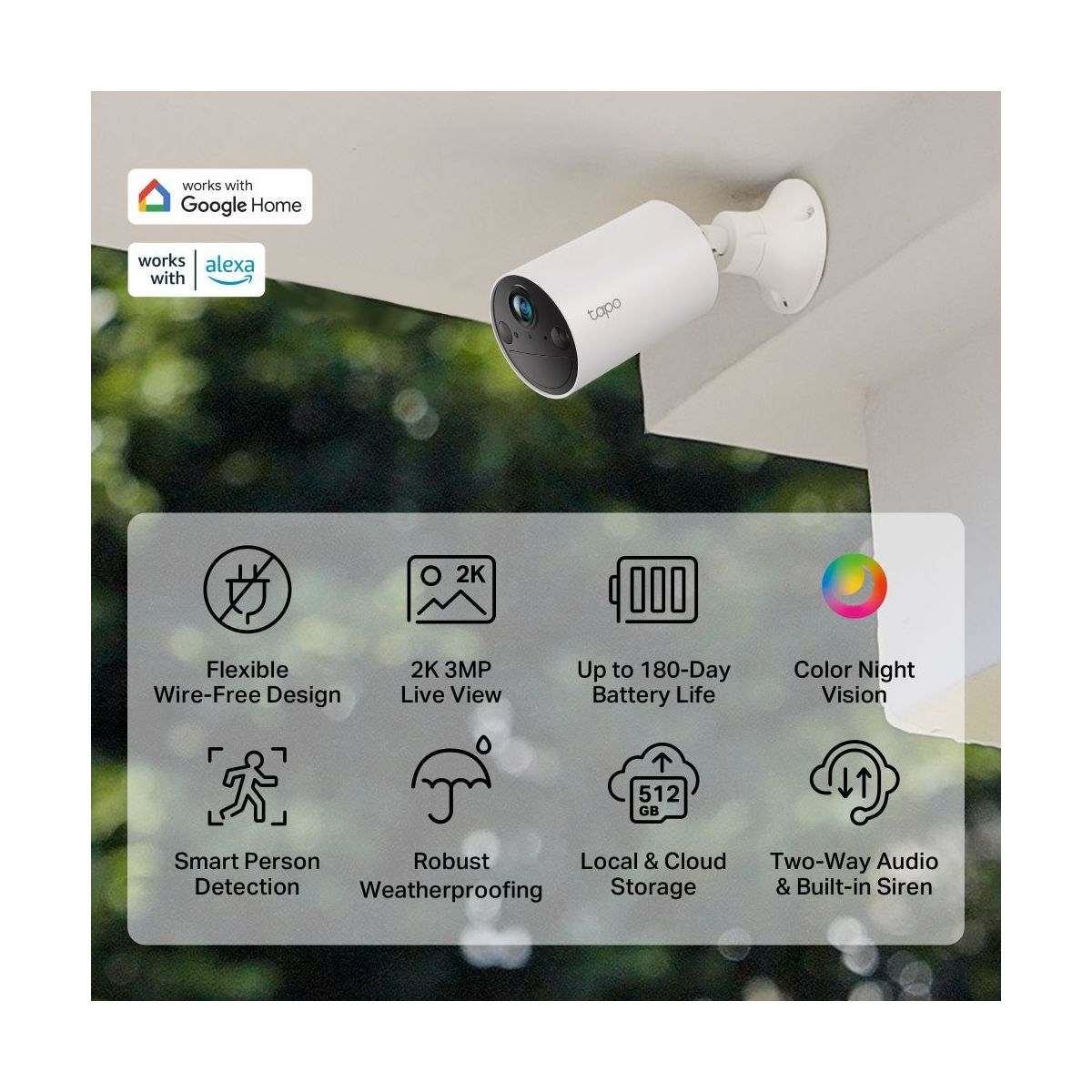 Caméra de surveillance Tapo C410 couleur unique, TP-LINK