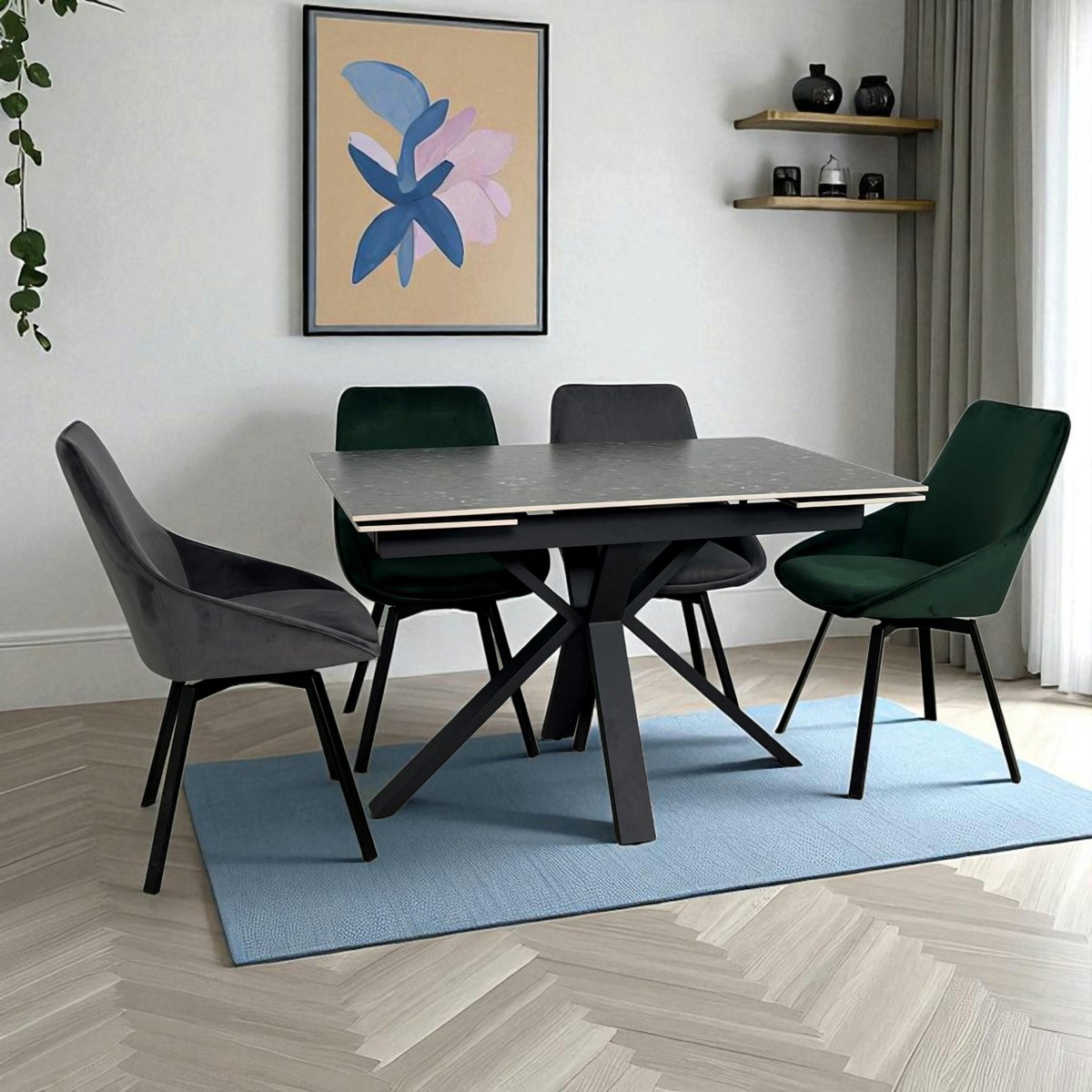 Table en céramique extensible VICO gris, PIER IMPORT