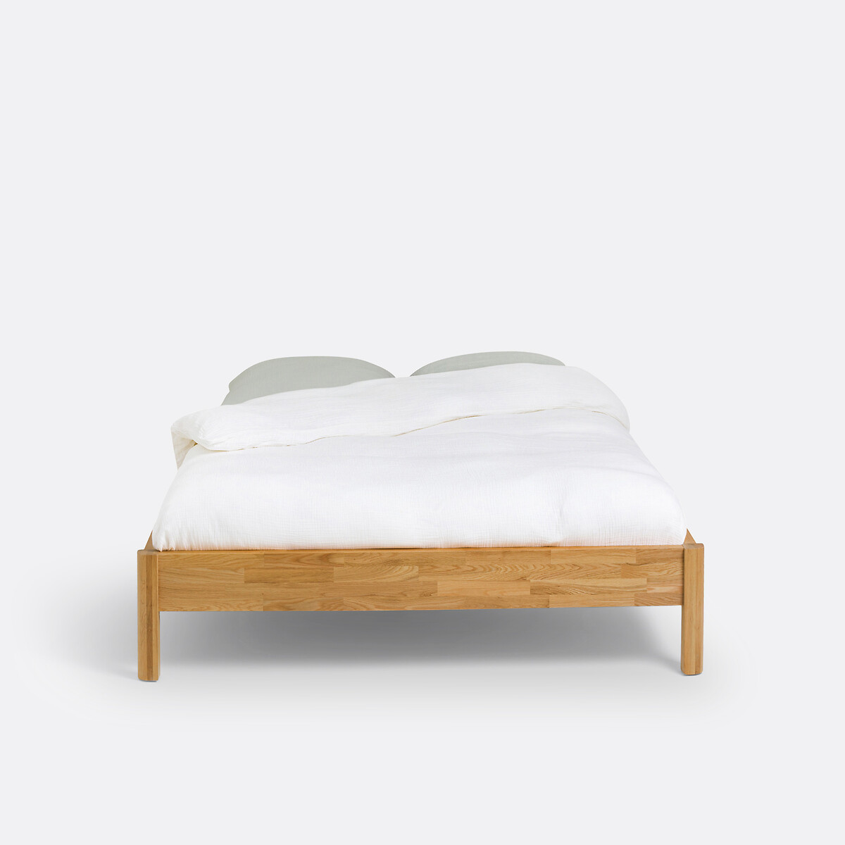 Zulda Solid Oak Bed Frame with Bed Base natural light oak, LA REDOUTE INTERIEURS