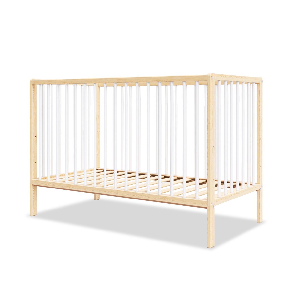 Lit bébé évolutif Mathis - De la naissance à 3 ans blanc et bois, MINEA