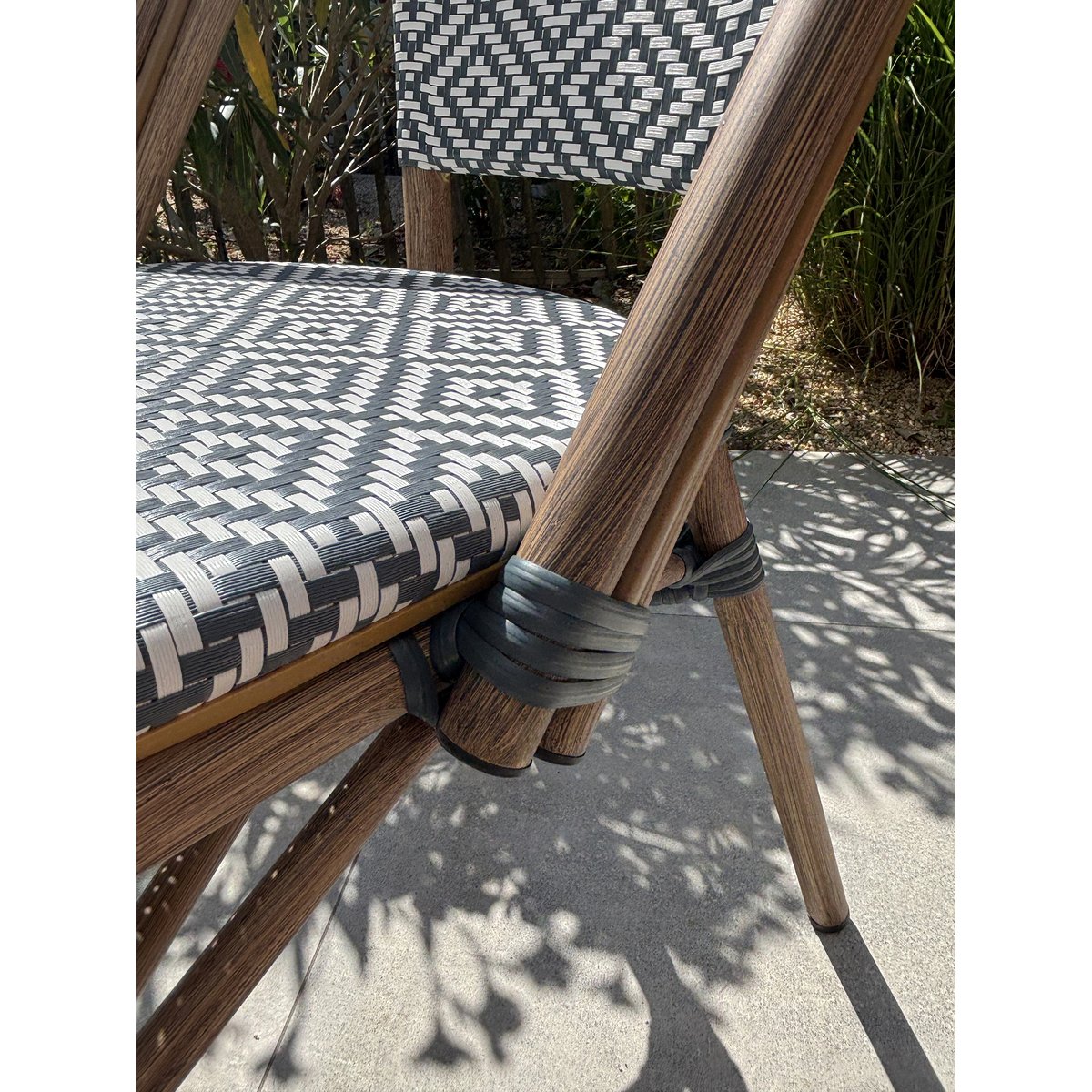 Fauteuil de jardin empilable en aluminium BISTRO bleu marine, CITY GARDEN