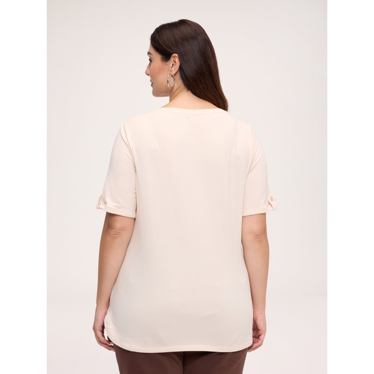 T-shirt avec inscription motivante beige, FIORELLA RUBINO