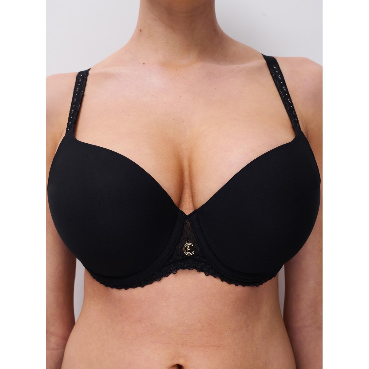 Soutien-gorge coques emboîtant ROMANCE noir, CHANTELLE