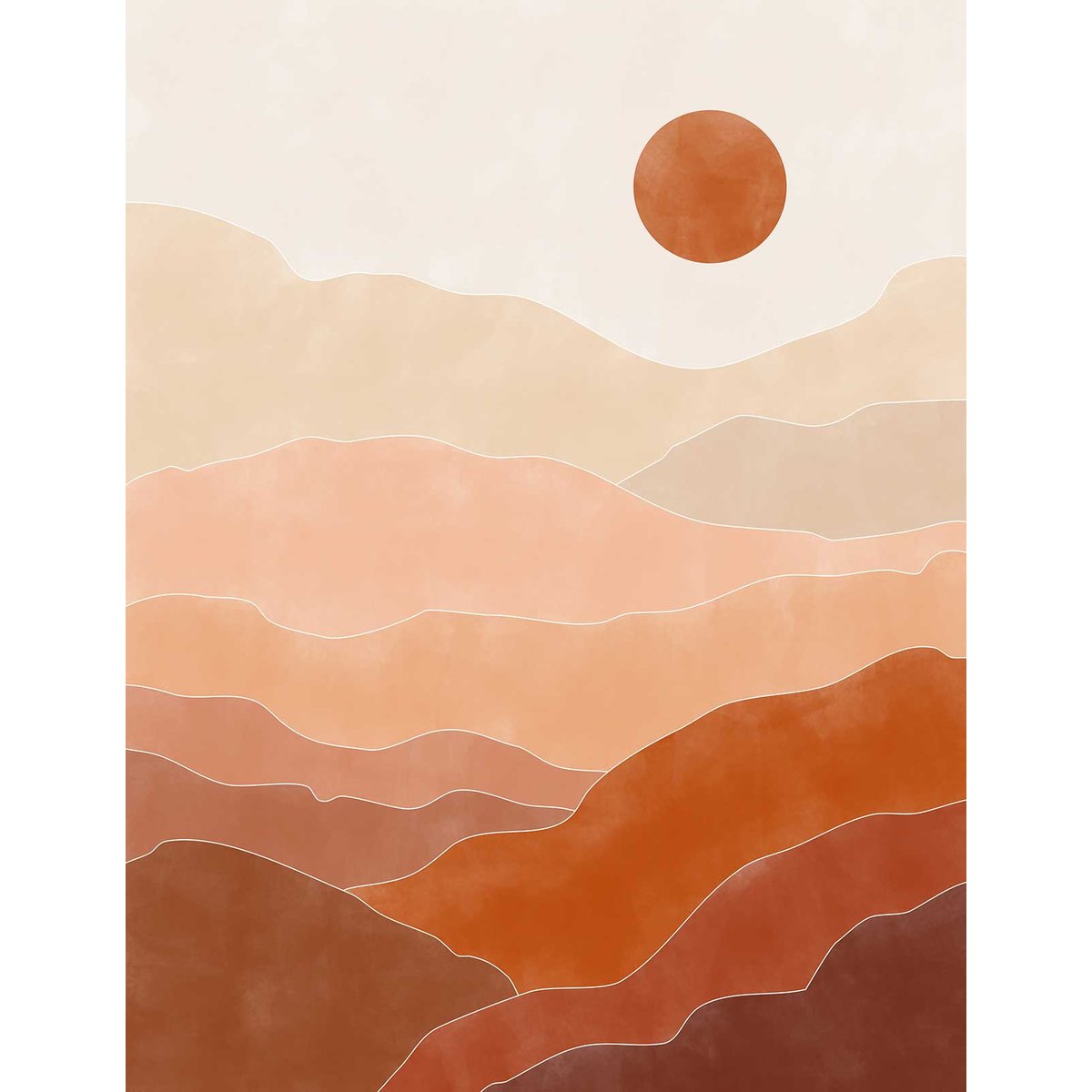 Papier peint soleil au zenith intissé, HEXOA