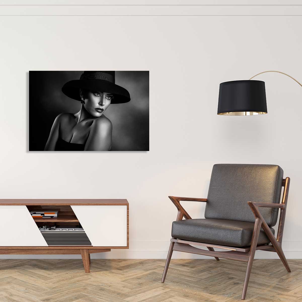 Tableau noir et blanc L'élégance tableau alu dibond, HEXOA