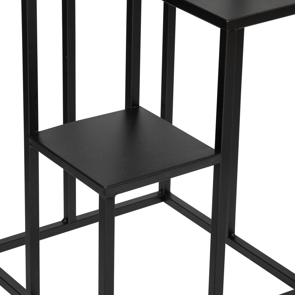 Porte-plante 4 étages en métal WID noir, ATMOSPHERA